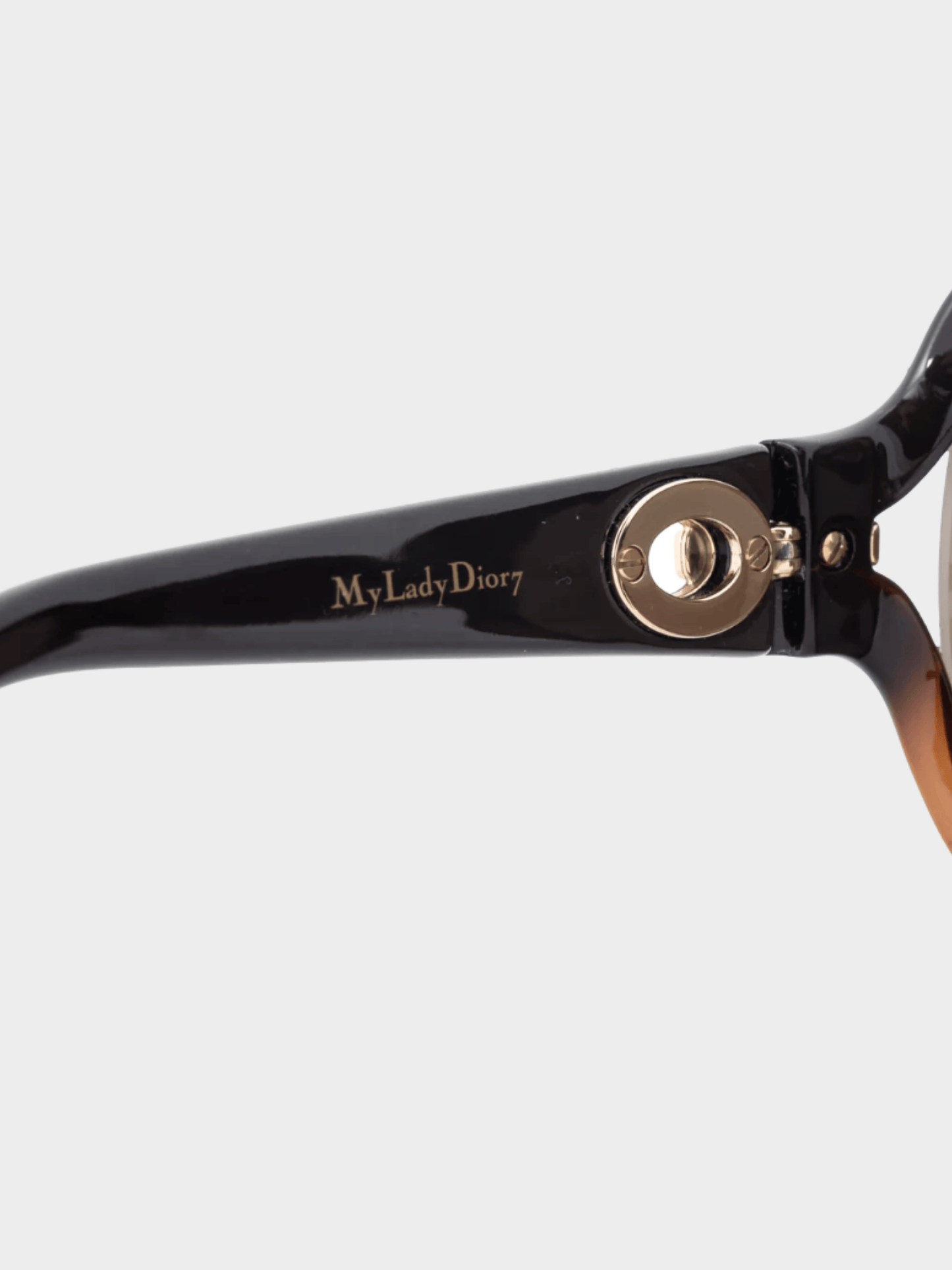 Christian Dior 2000s MyLadyDior7 Brown Cannage Oversized Square Sunglasses