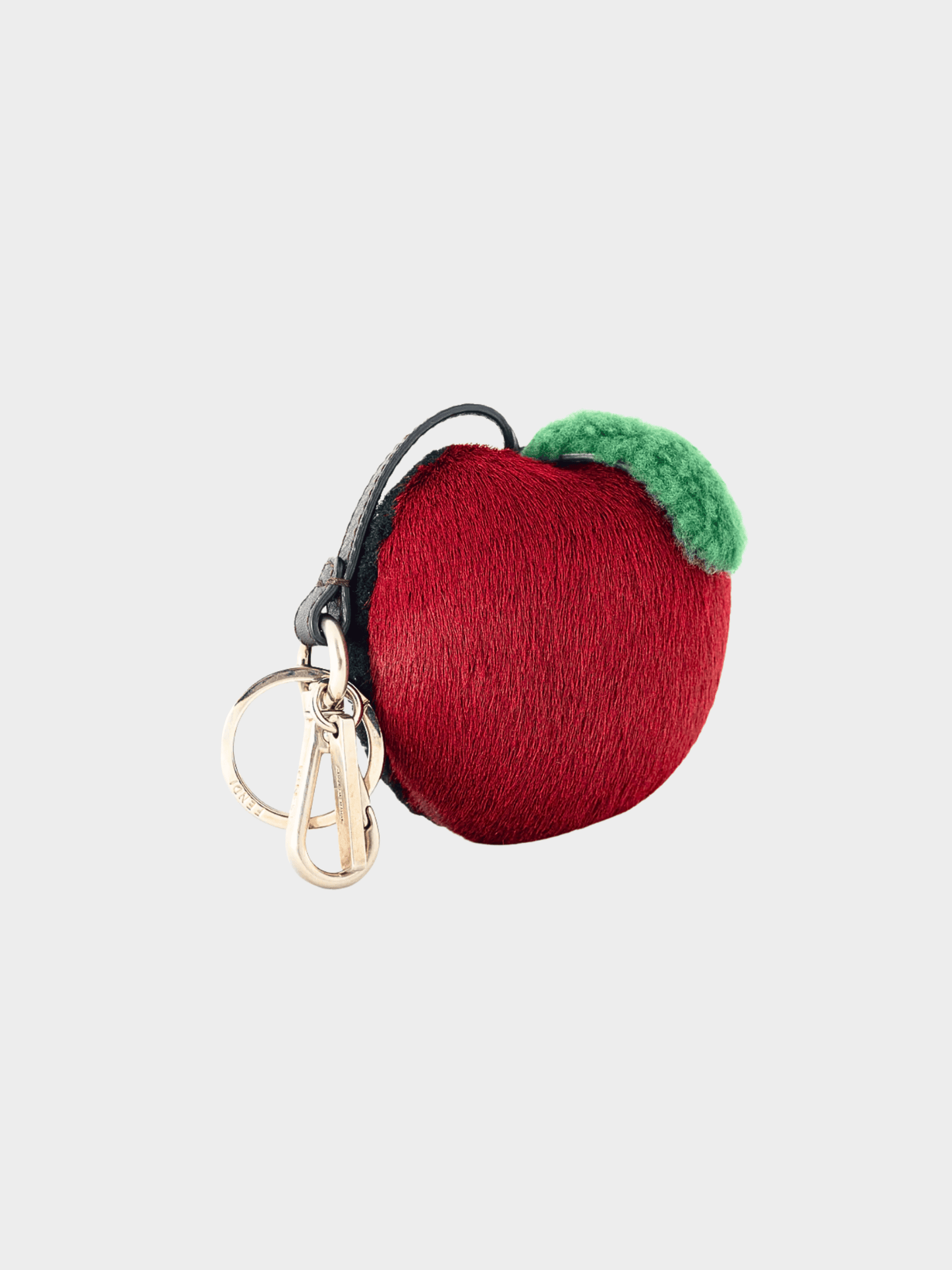 Fendi 2010s Black and Red Monster Eyes Apple Keychain