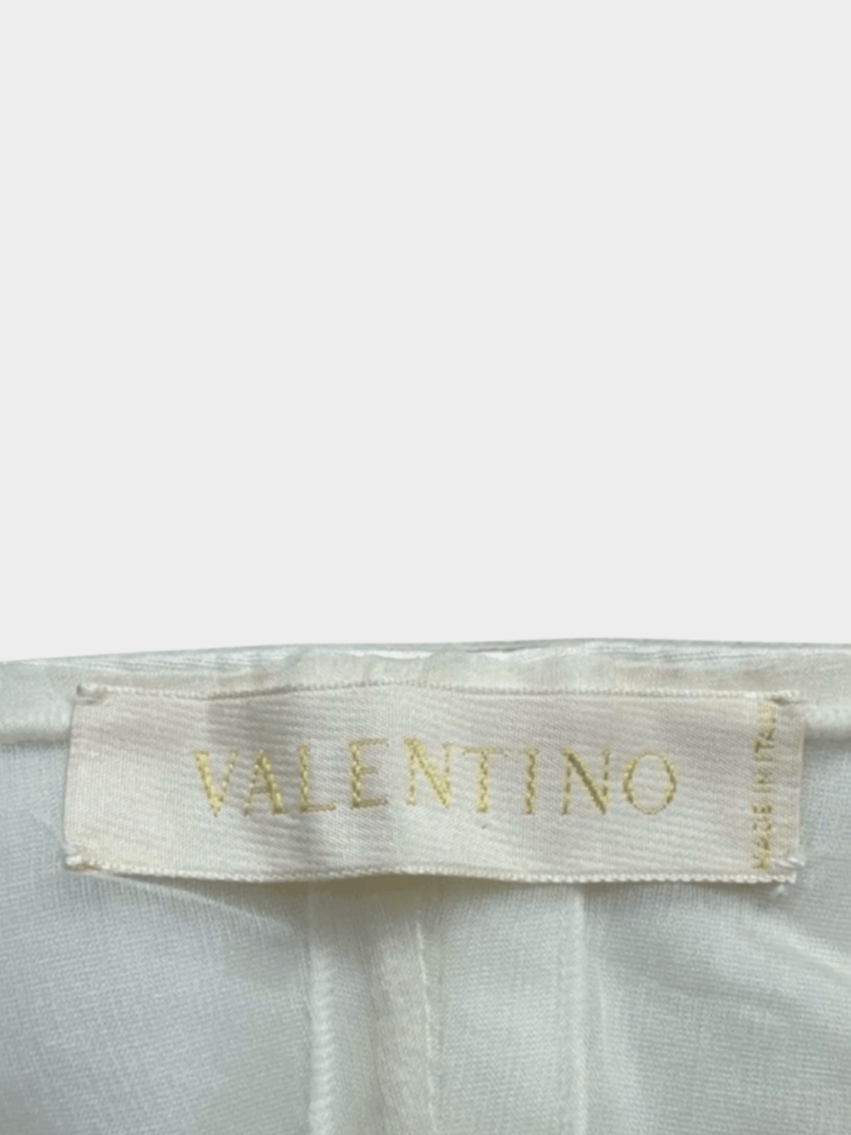 Valentino SS 2007 Runway Silk Embellished White Mini Dress with Lattice Cutout