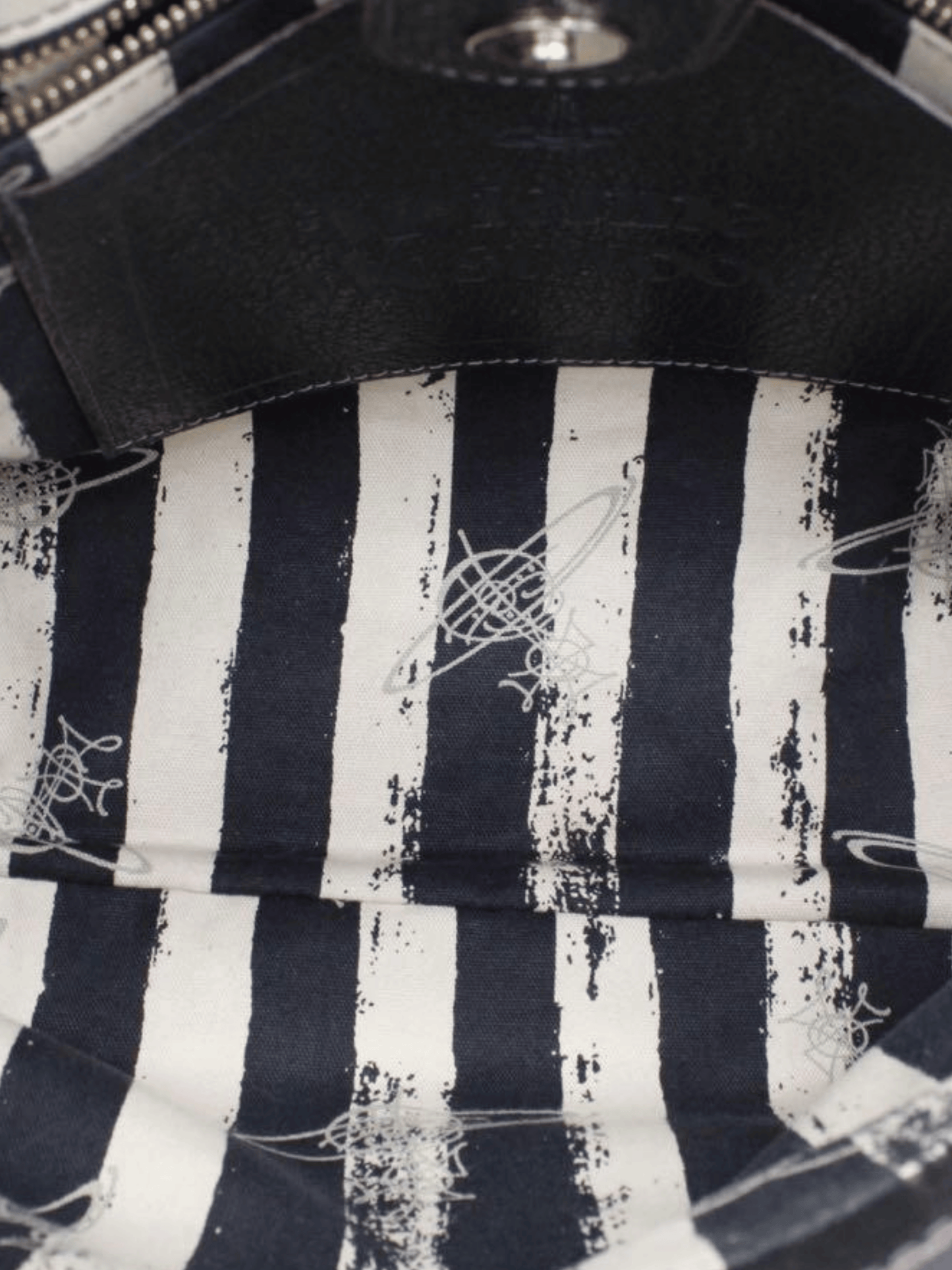 Vivienne Westwood 2000s Black Executive Orb Handbag Tote Bag