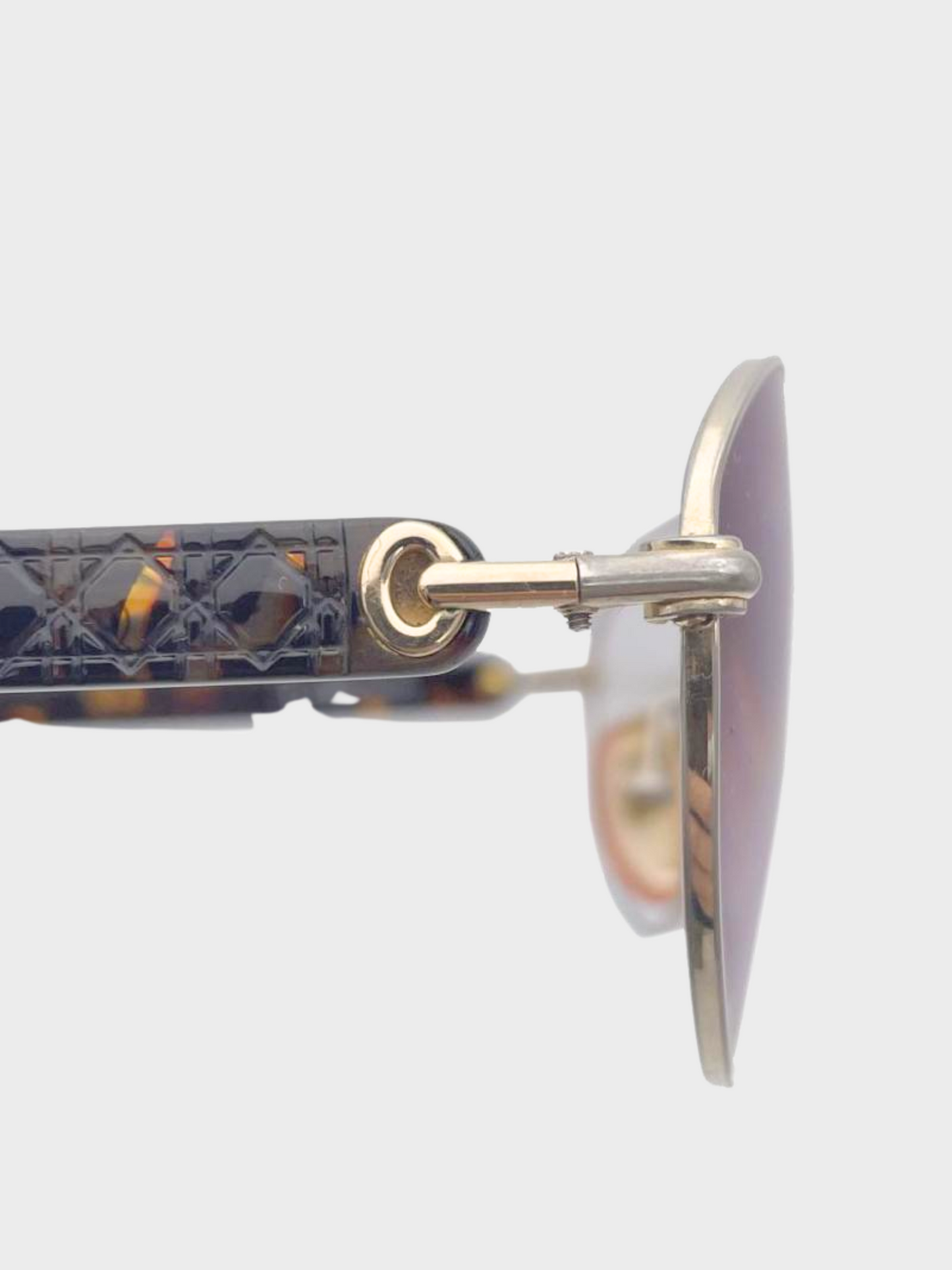 Christian Dior 2010s Tortoise Shell Metal Frame Glasses