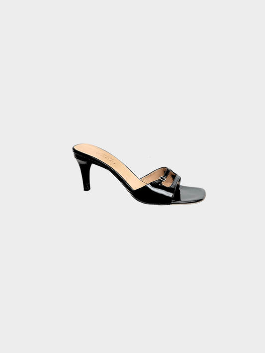 Gucci 2000s Black Leather Mules