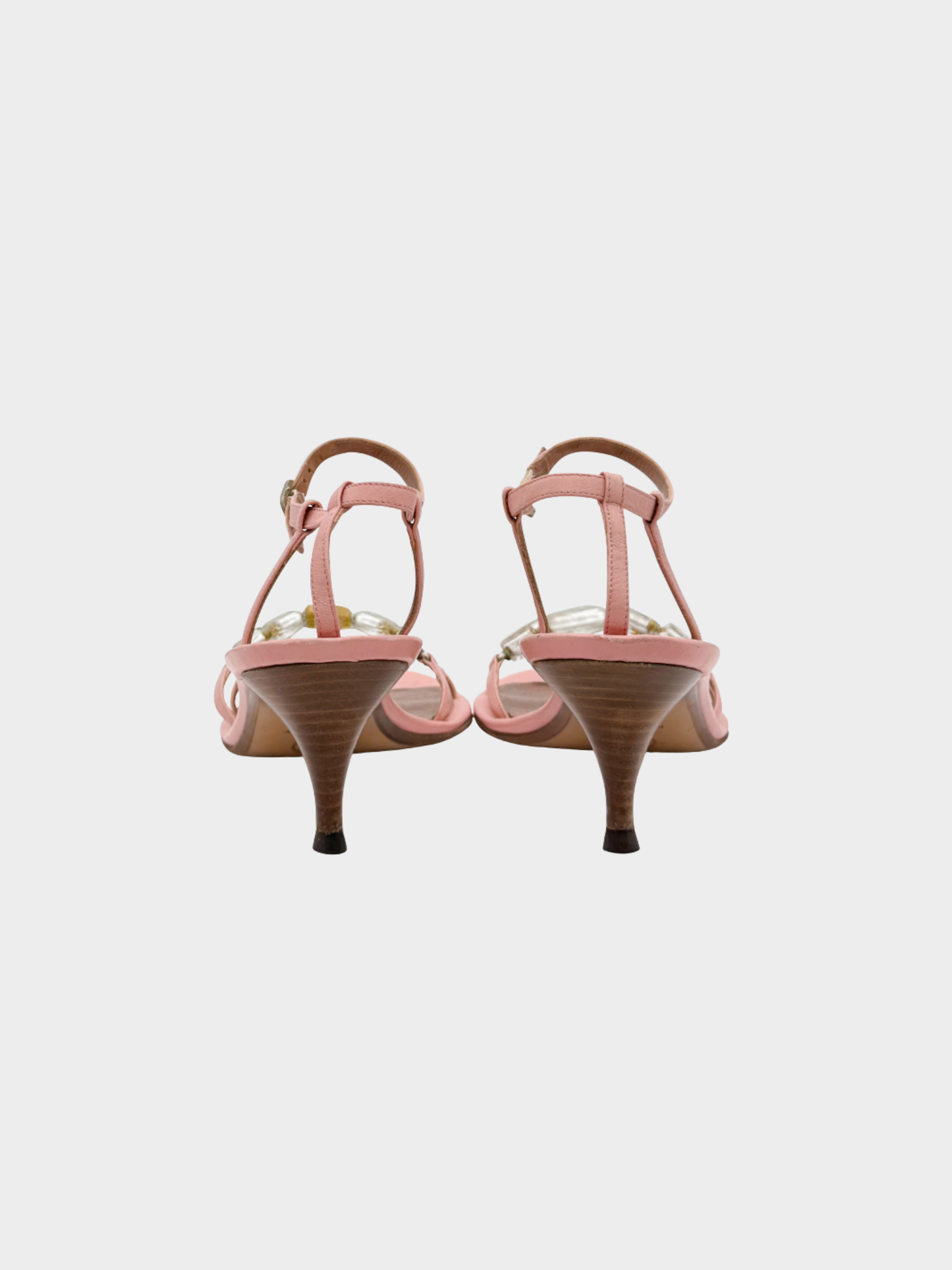 Chanel 2000s Pink Leather Sandals