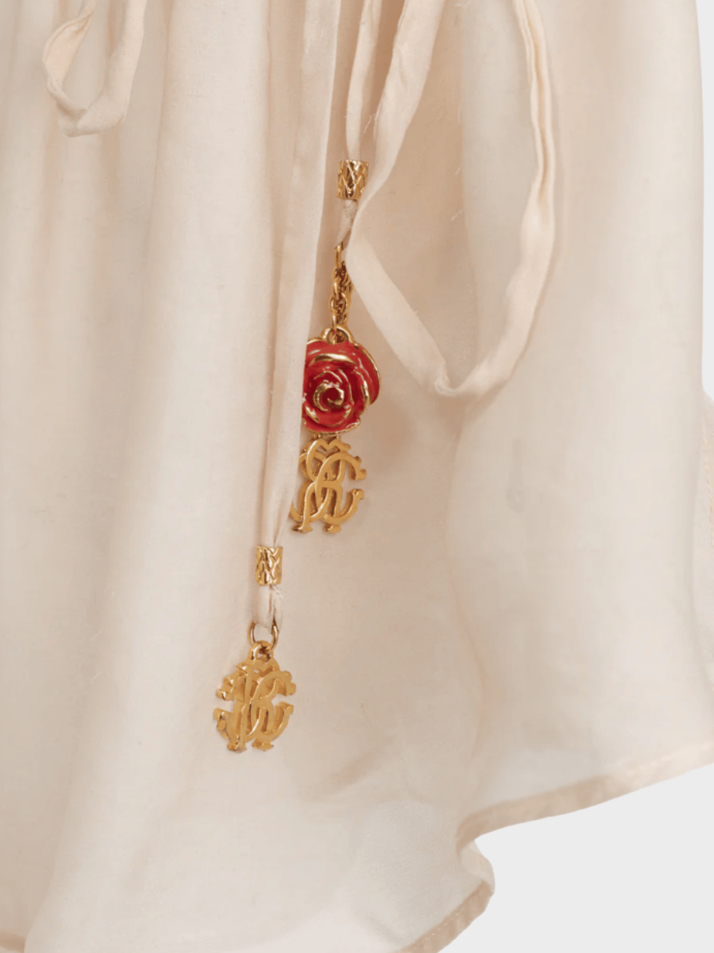 Roberto Cavalli 2006 Beige Leopard Silk Batwing Blouse