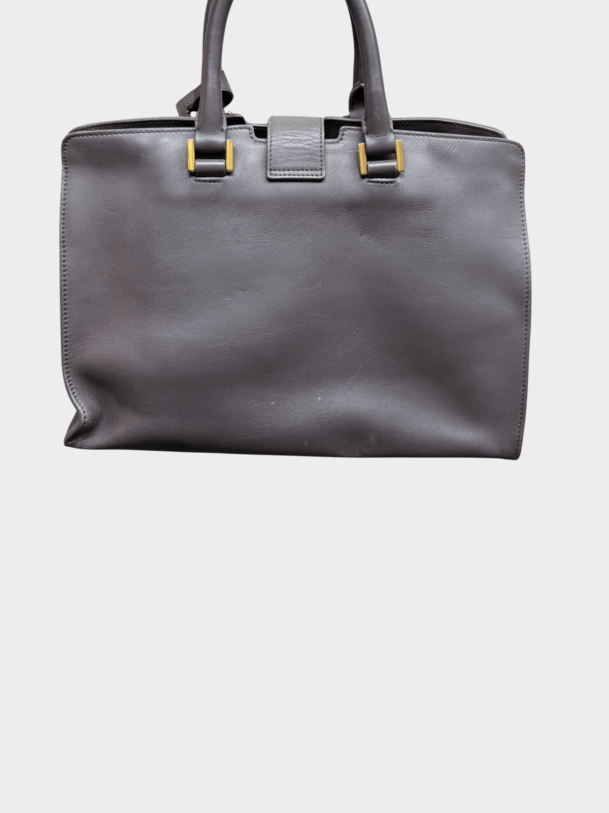 Yves Saint Laurent 2013 Dark Grey Leather Medium Cabas ChYc Bag
