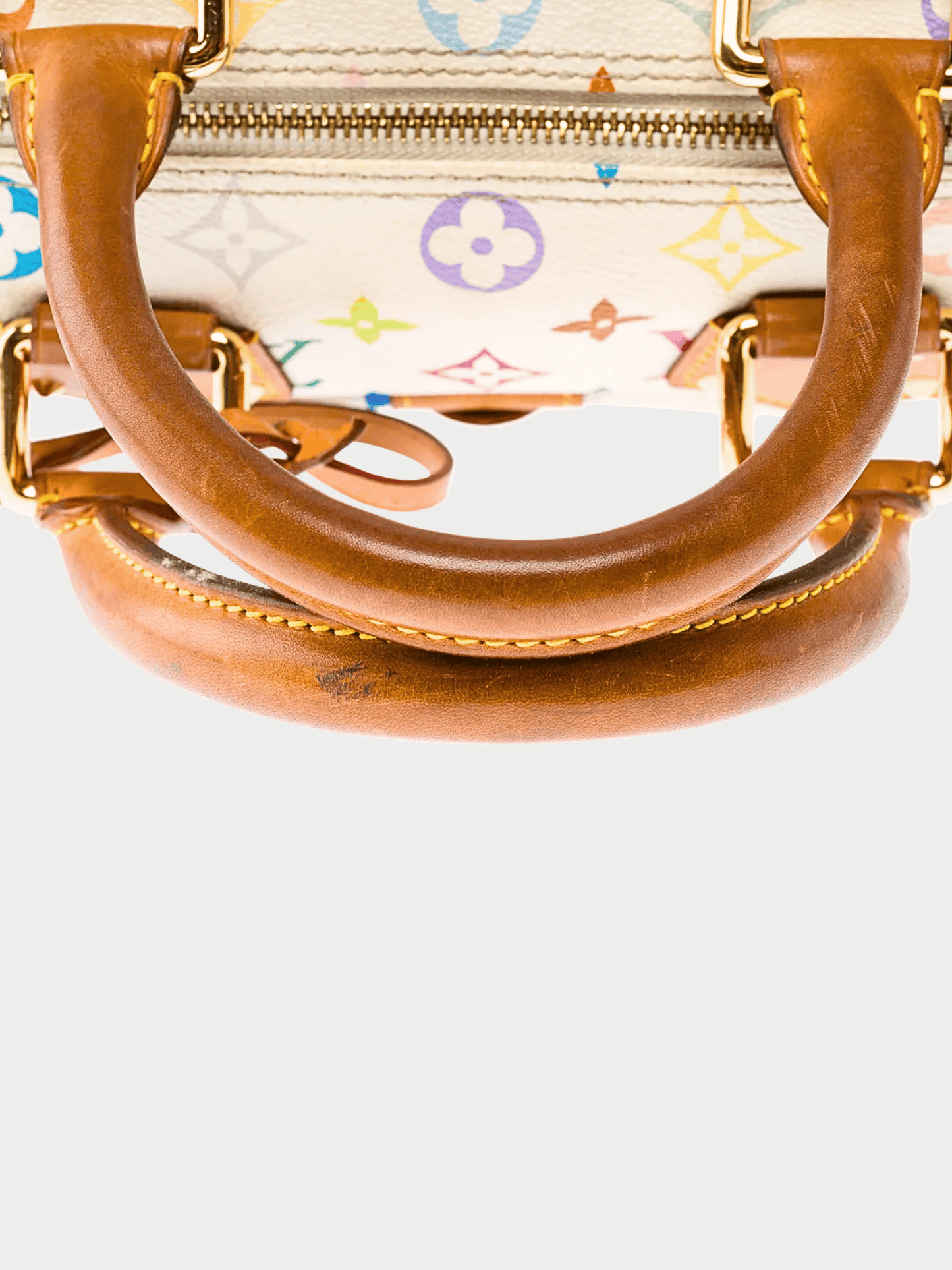 Louis Vuitton 2003 White Monogram Multicolor Speedy 30 Bag