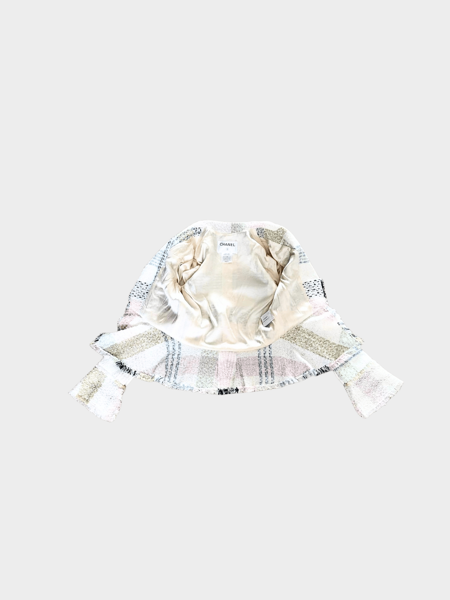 Chanel SS 2005 White and Multicolour Tweed Jacket