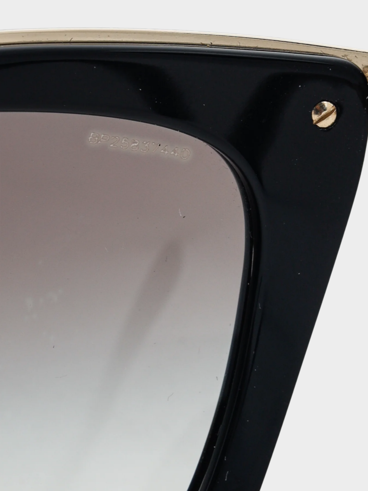 Prada 2010s Black & Gold-Tone Cat-Eye Sunglasses