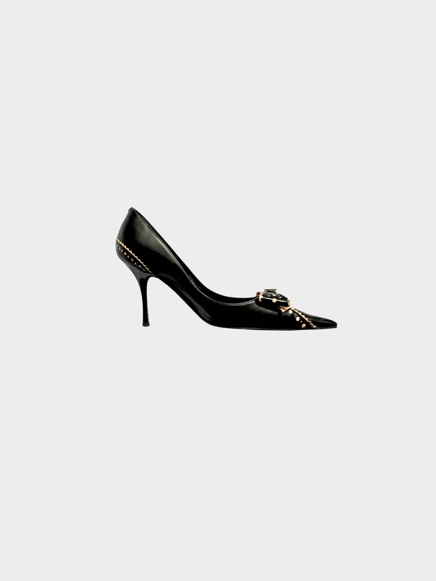 Christian Dior 2000s Black Bow Tie Heels
