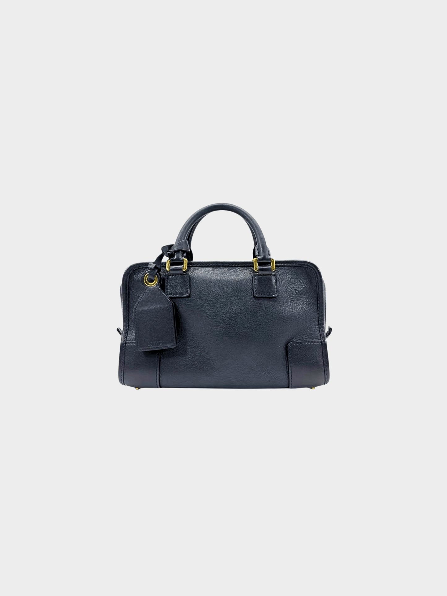 Loewe 2000s Navy Leather Amazona 28 Handbag