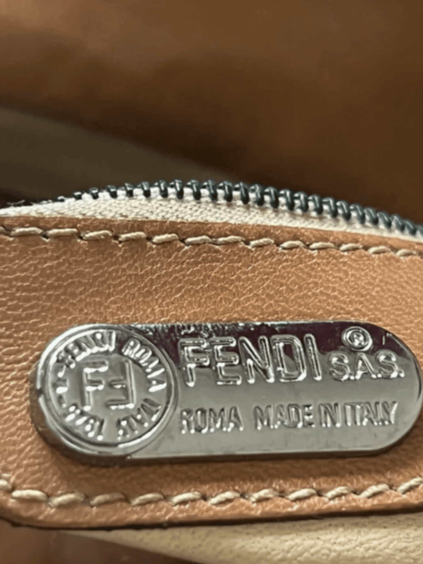Fendi 2000s Gold Sequin Beaded Baguette
