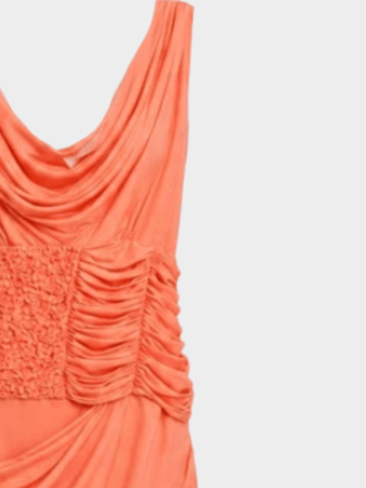 Blumarine 2000s Salmon Ruched Jersey Dress