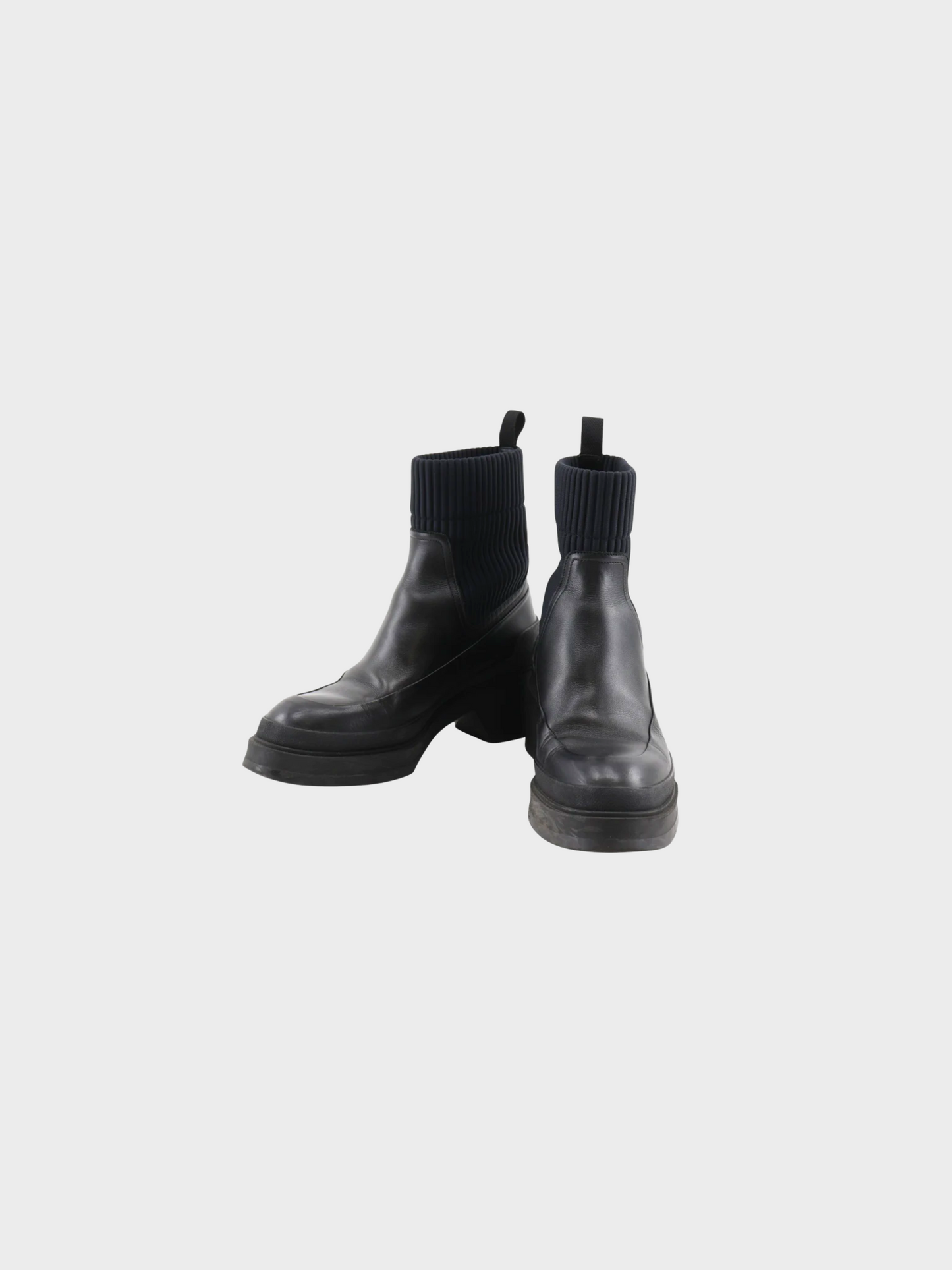 Hermès 2010s Black Vadrouille Ribbed Ankle Boots