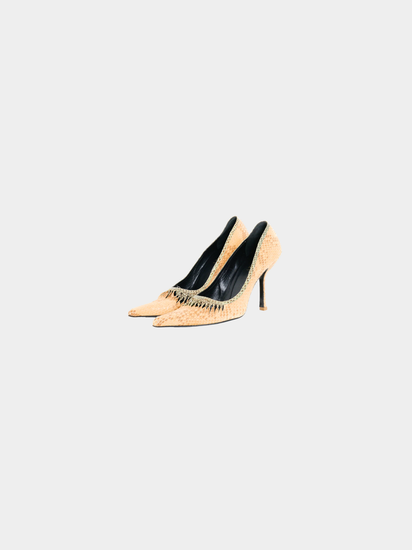 Gianni Versace by Donatella FW 2000 Runway beige python Pump Heels