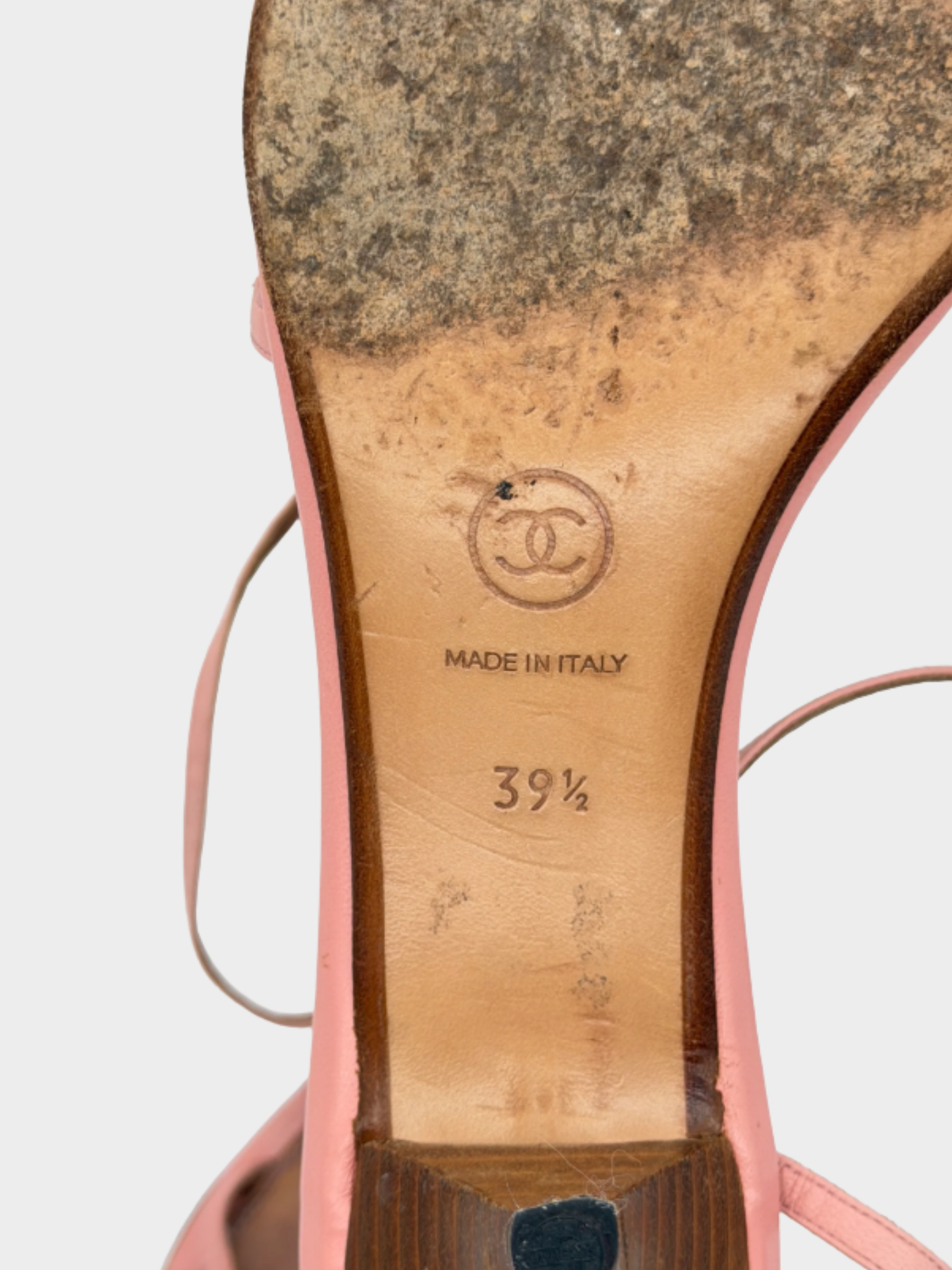 Chanel 2000s Pink Leather Sandals