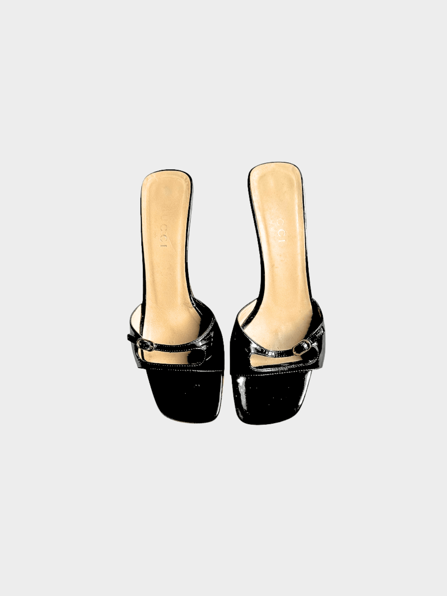 Gucci 2000s Black Leather Mules