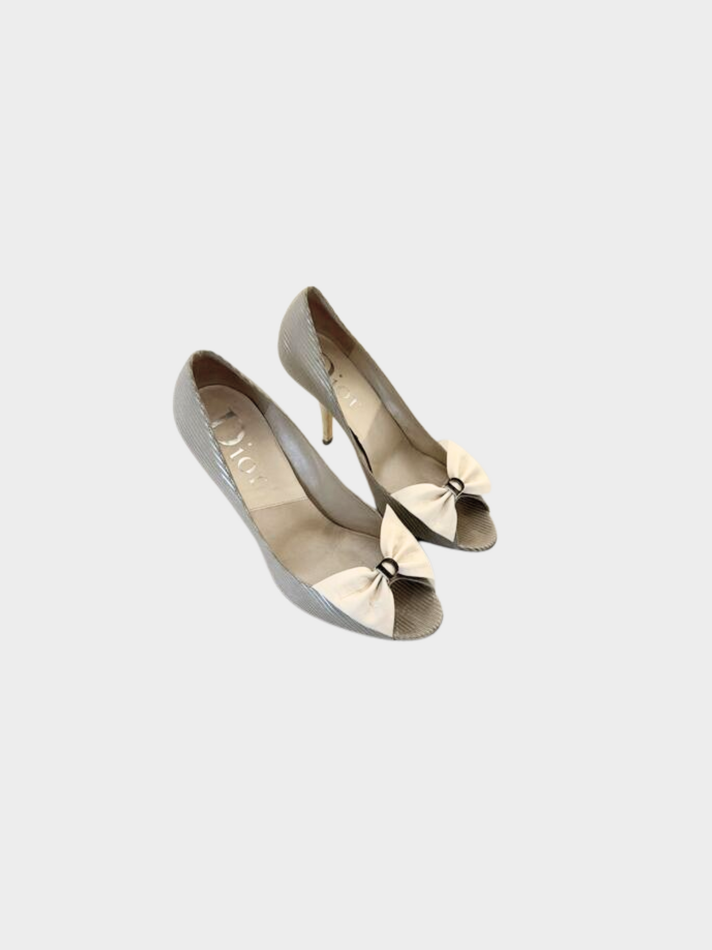 Christian Dior 2000s White Bow Heels