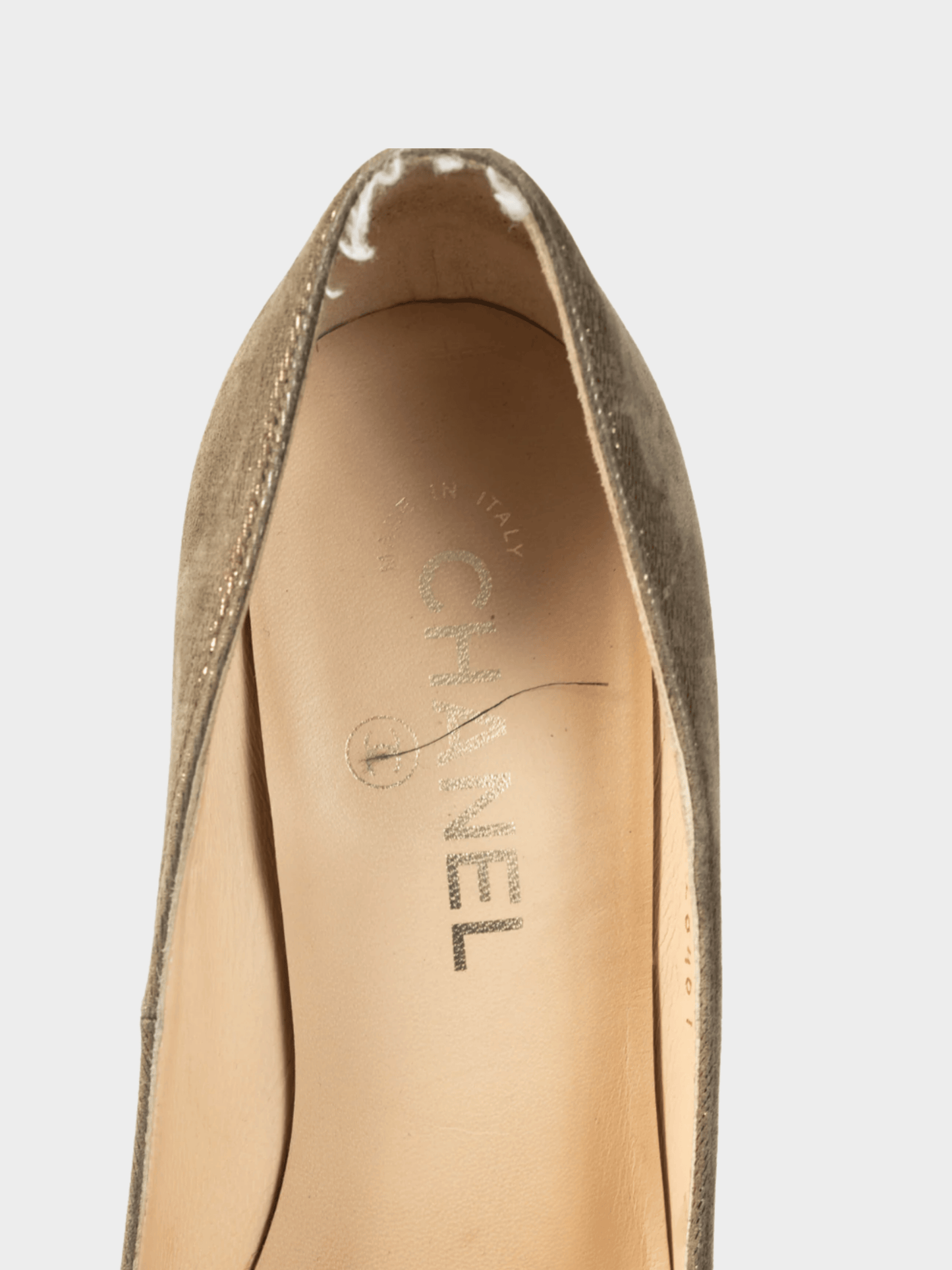 Chanel 2012 Métiers D’art Khaki & Noir Suede Cap-Toe Pumps