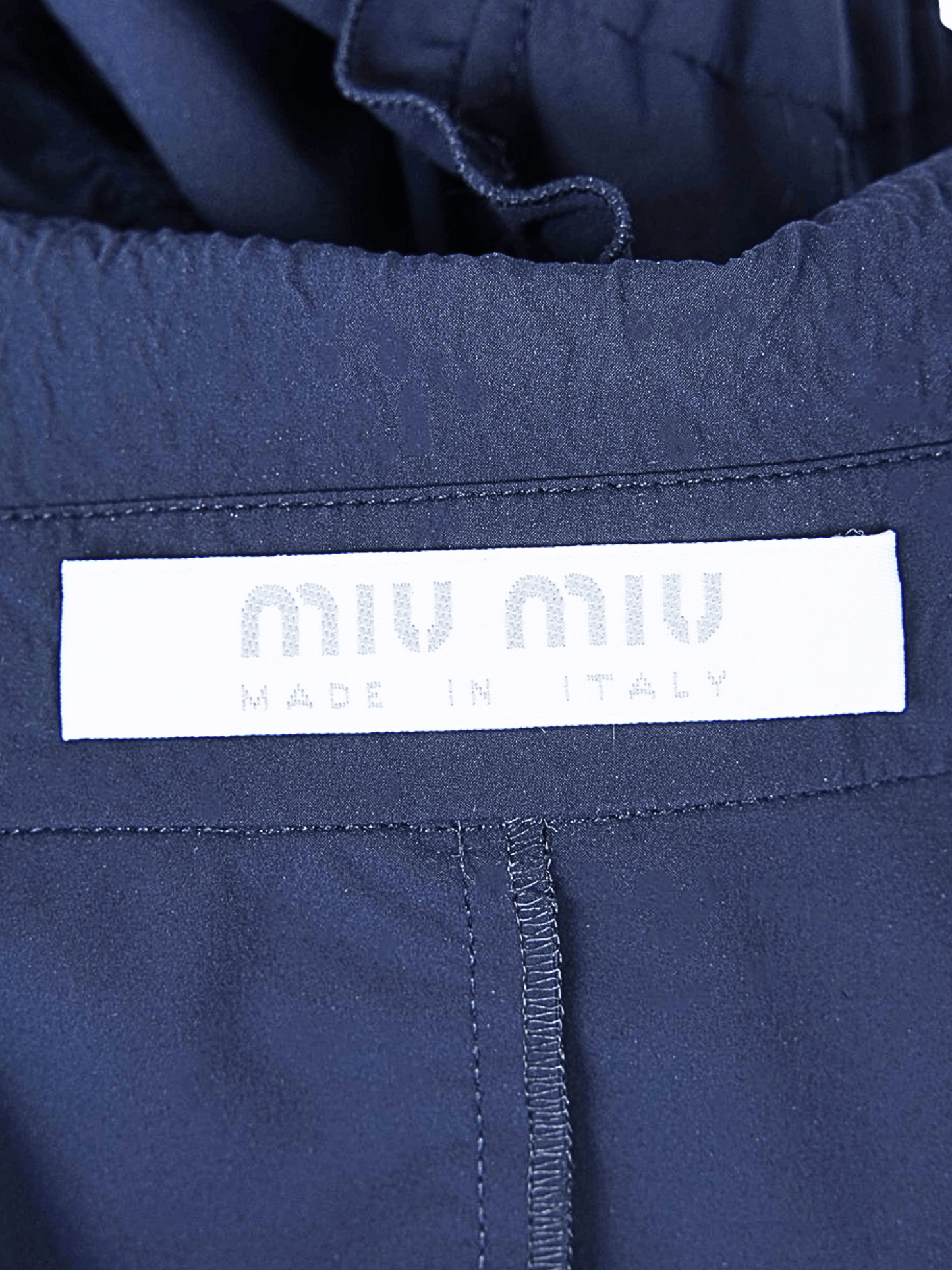 Miu Miu SS 2000 Navy Blue Ruffle Bodysuit