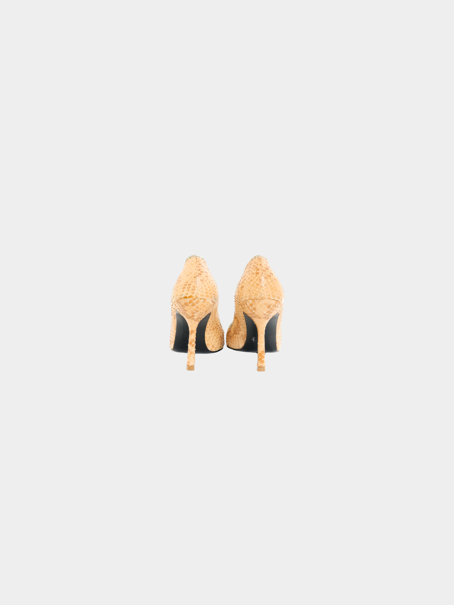 Gianni Versace by Donatella FW 2000 Runway beige python Pump Heels