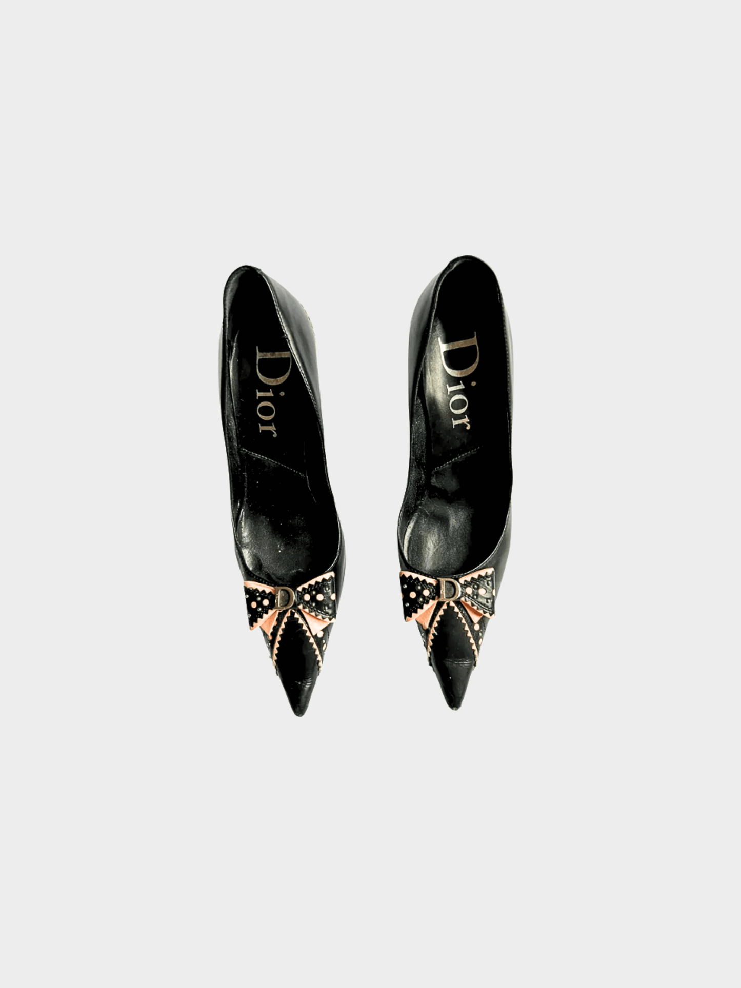 Christian Dior 2000s Black Bow Tie Heels