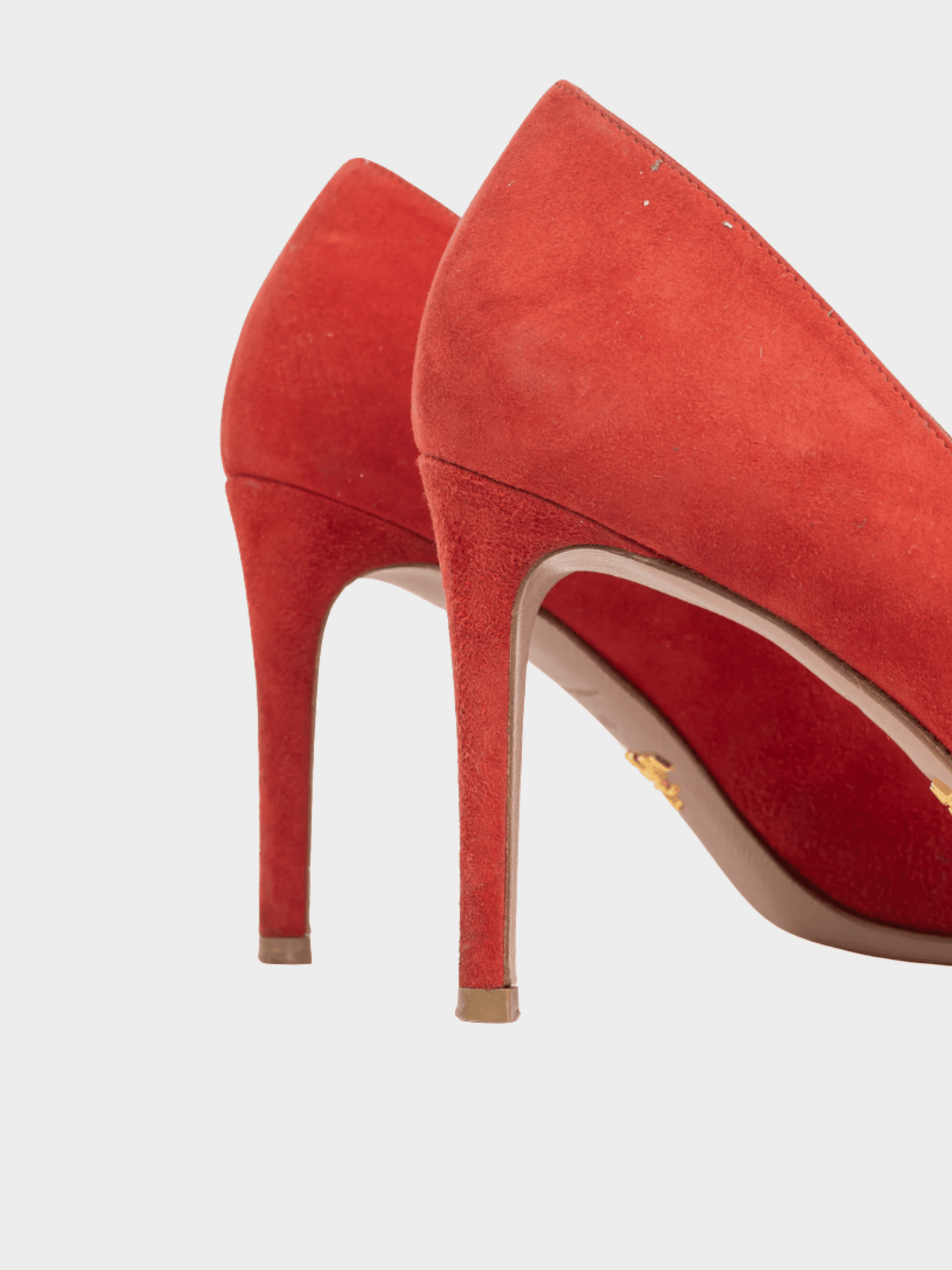 Prada 2000s Red Suede Pointed-Toe Pumps