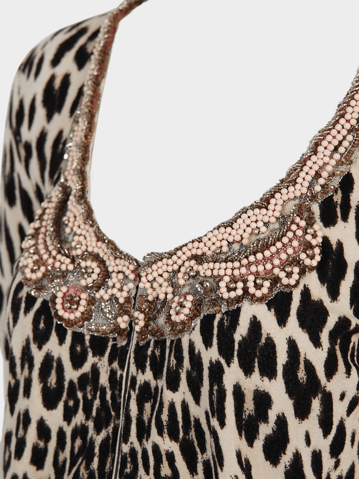 Blumarine 2000s Beaded Leopard Top