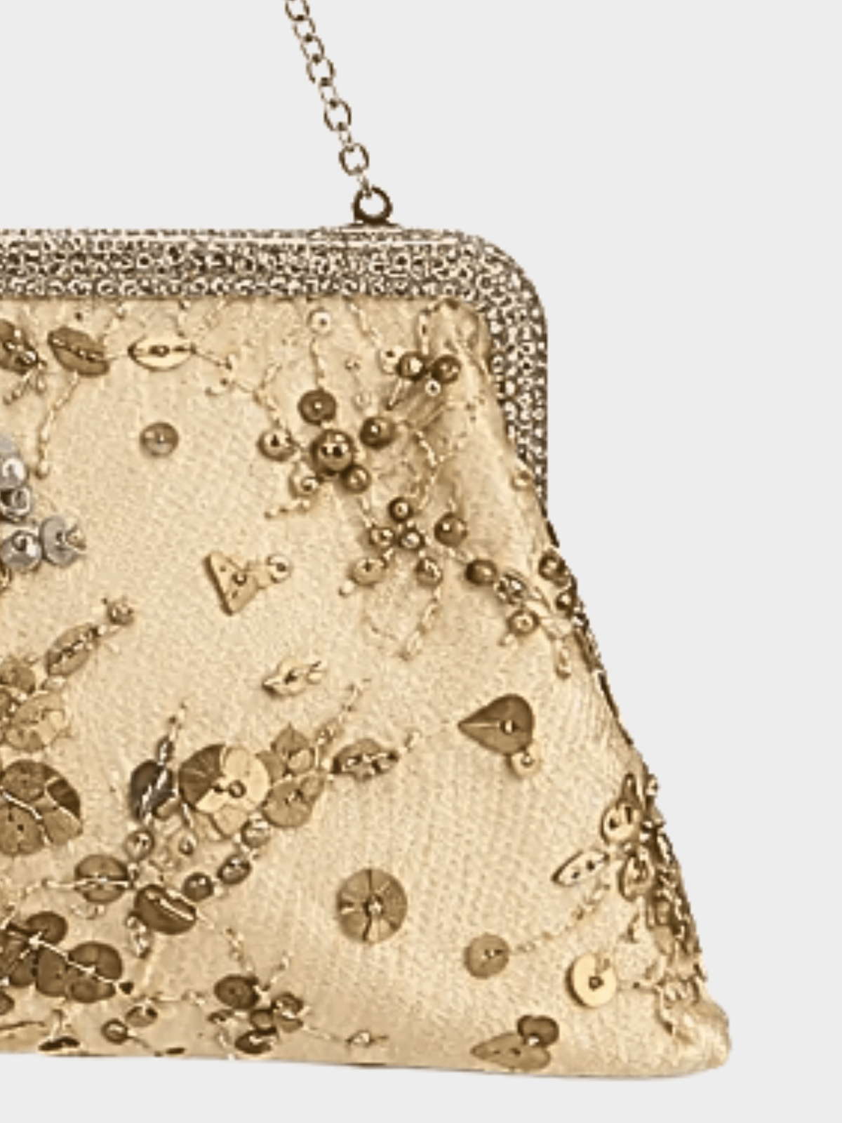 Valentino 2000s Gold Metallic Sequin Evening Bag