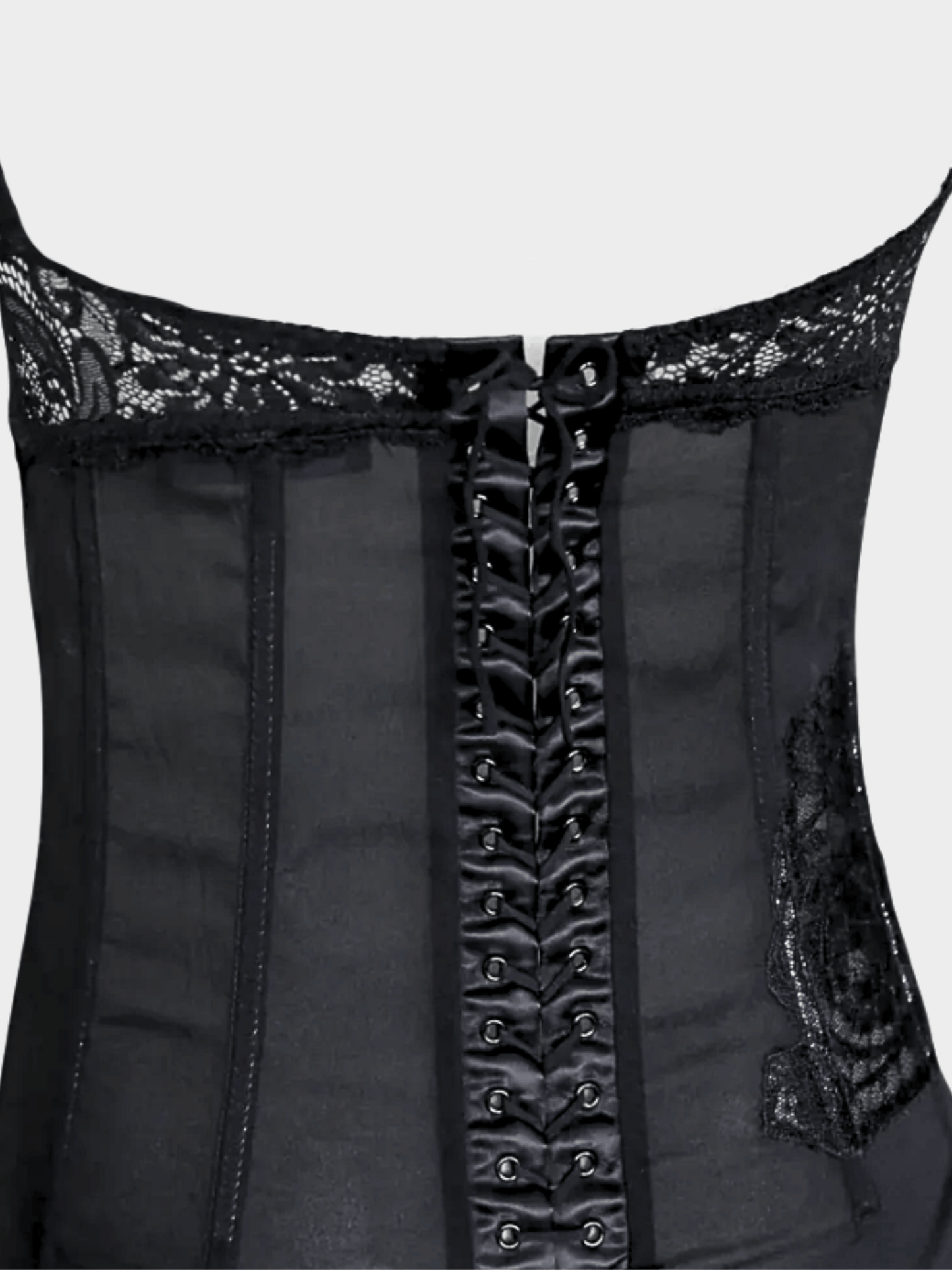 Dolce and Gabbana SS 2002 Runway Black Sheer Floral Dress