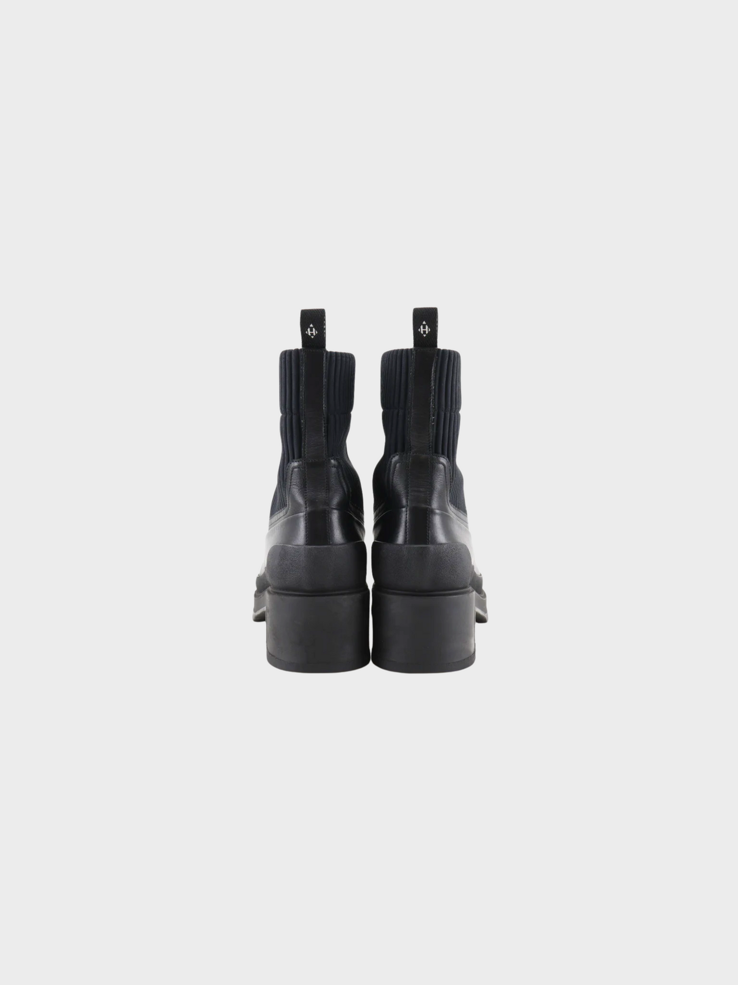 Hermès 2010s Black Vadrouille Ribbed Ankle Boots