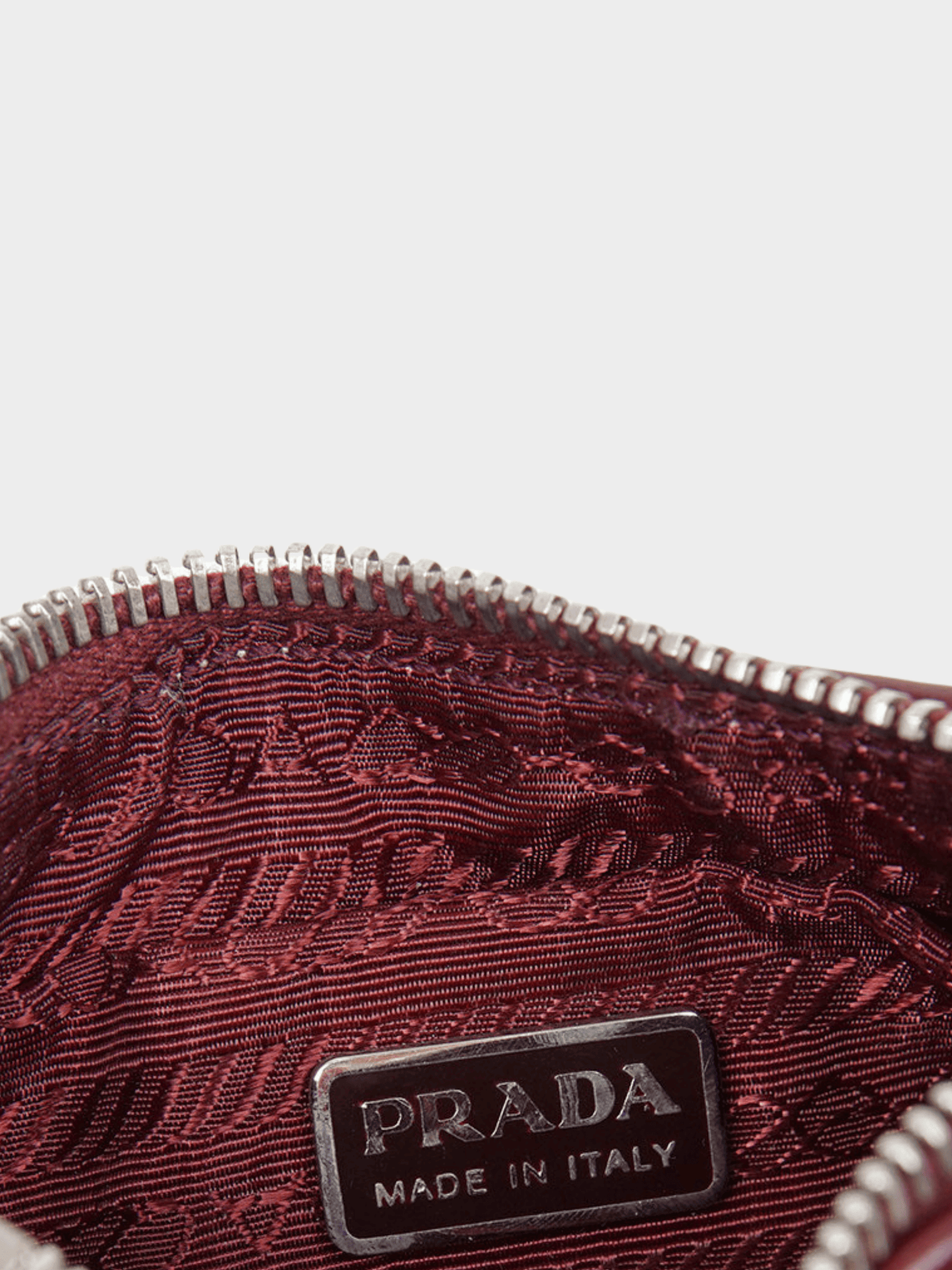 Prada SS 2000 White and Red Perforated Leather Handbag