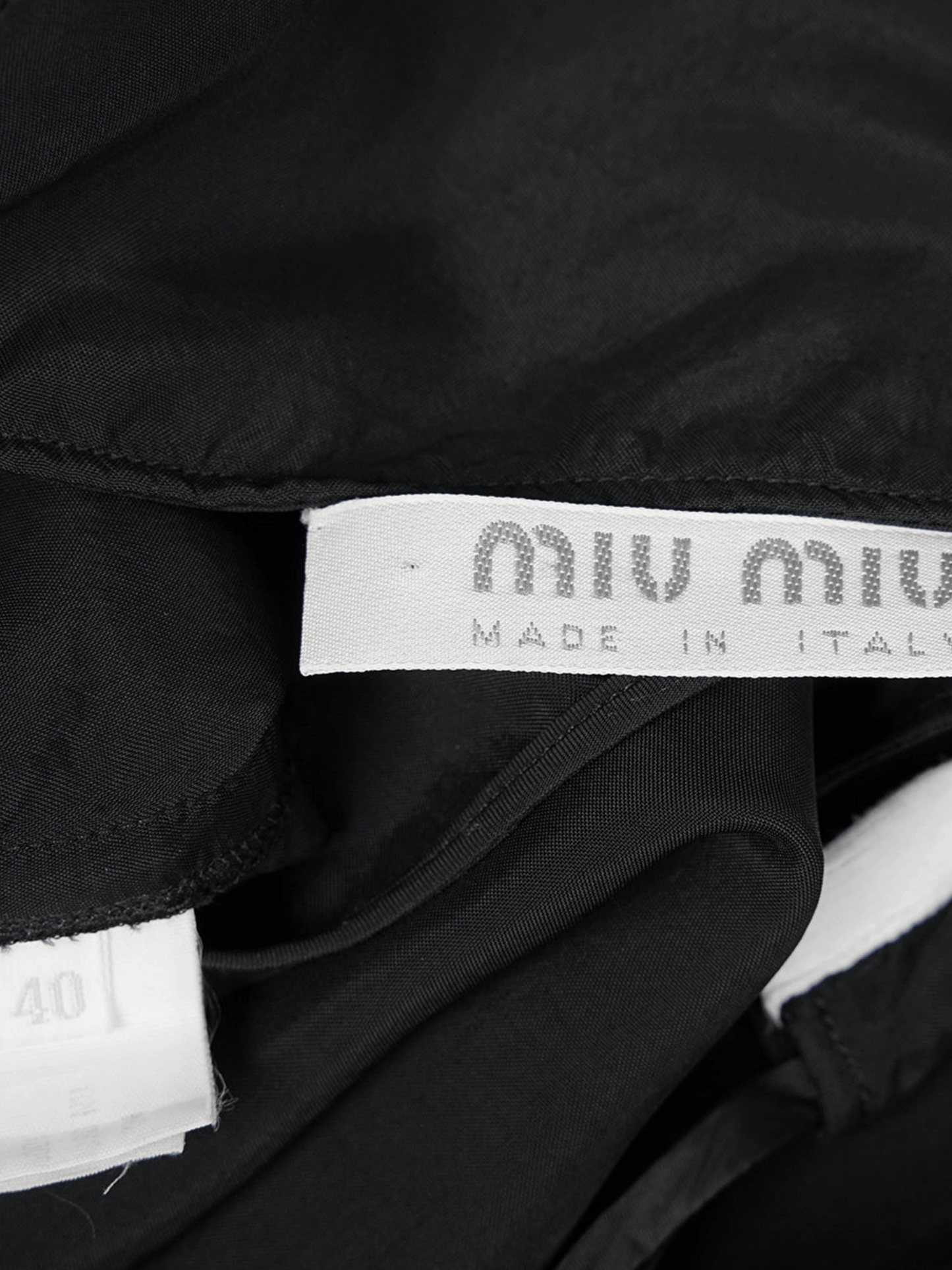 Miu Miu SS 2000 Black Top and Skirt Set