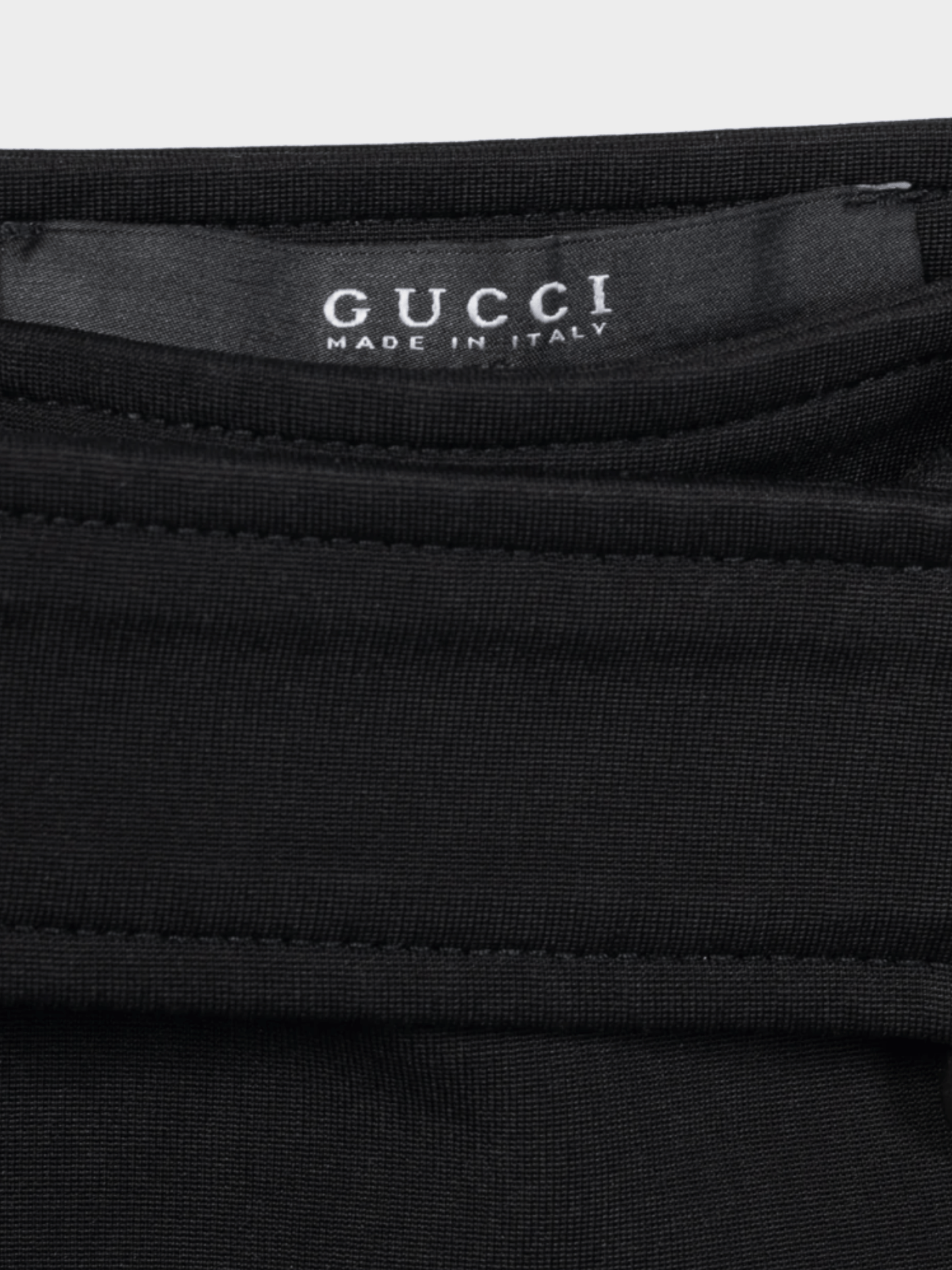 Gucci 2006 Black Jersey Bamboo-Belt Pencil Skirt