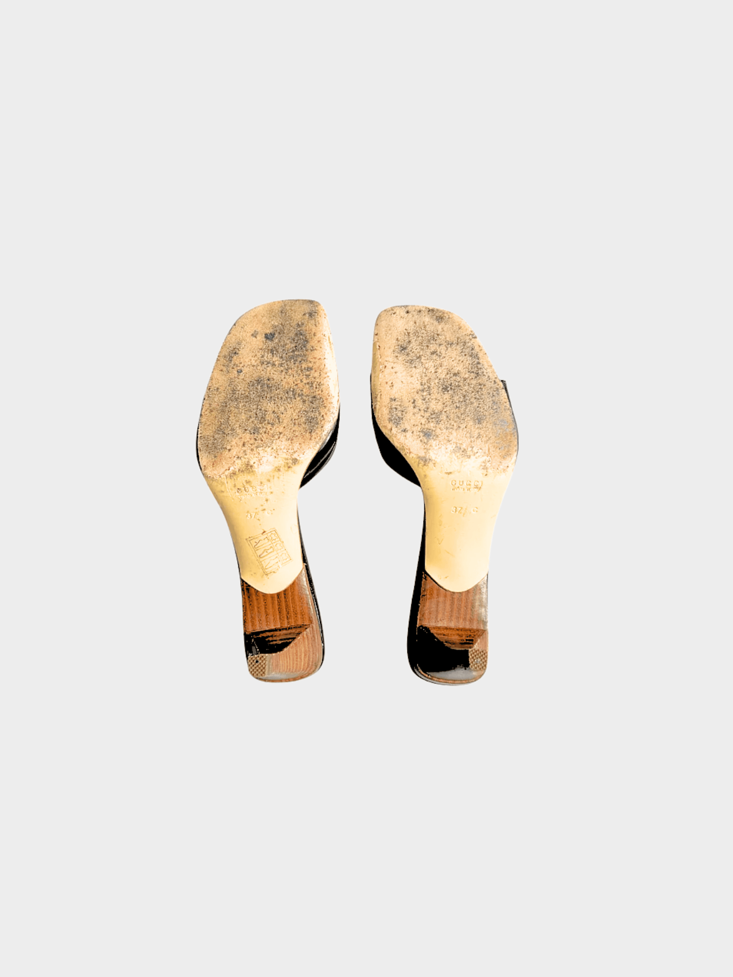 Gucci 2000s Black Leather Mules