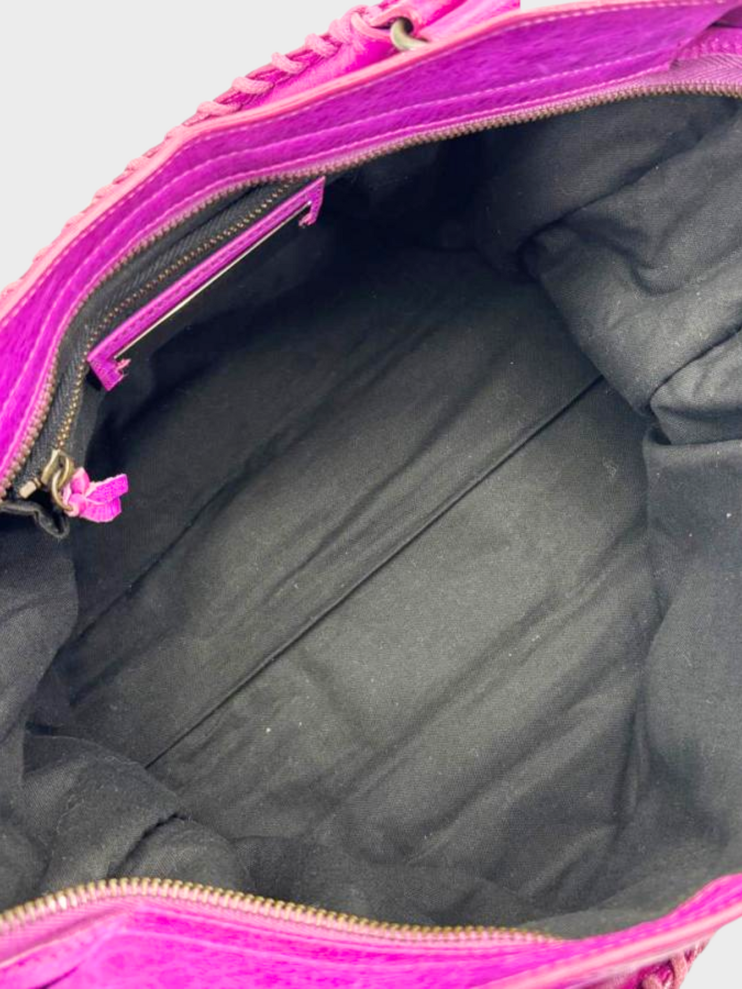 Balenciaga 2000s Purple Leather Motorcycle City Bag