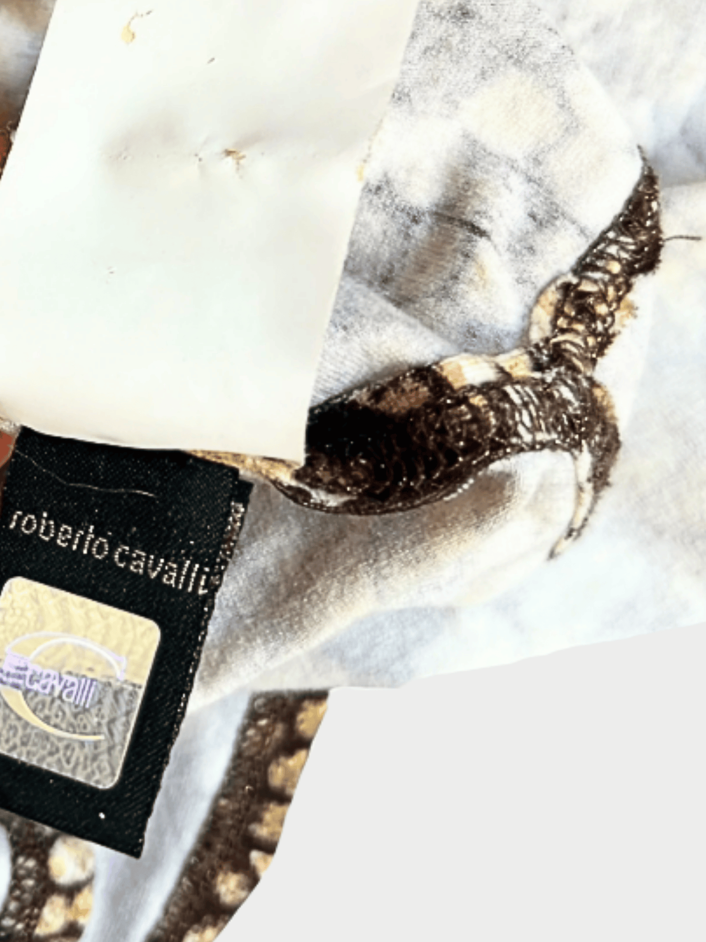 Roberto Cavalli Just Cavalli 2000s Brown Snakeskin Print Mini Dress