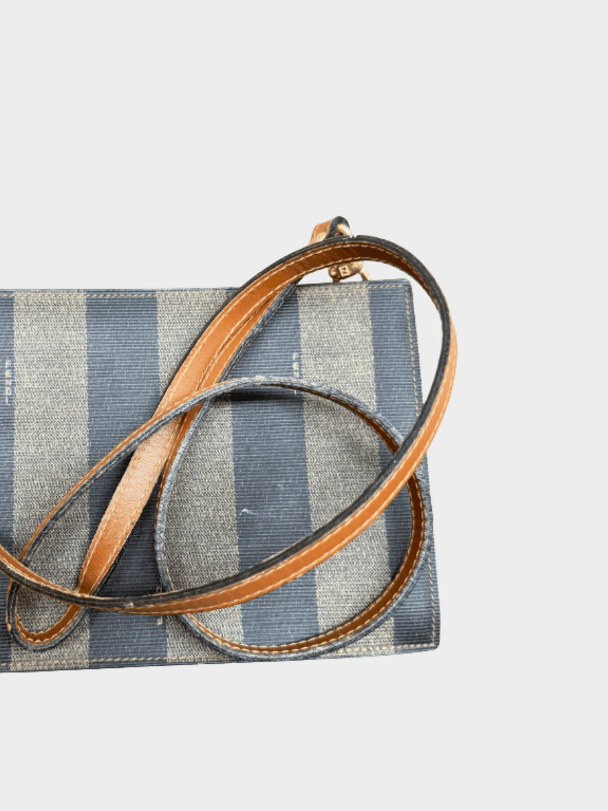 Fendi 2000s Pecan Logo Leather Shoulder bag