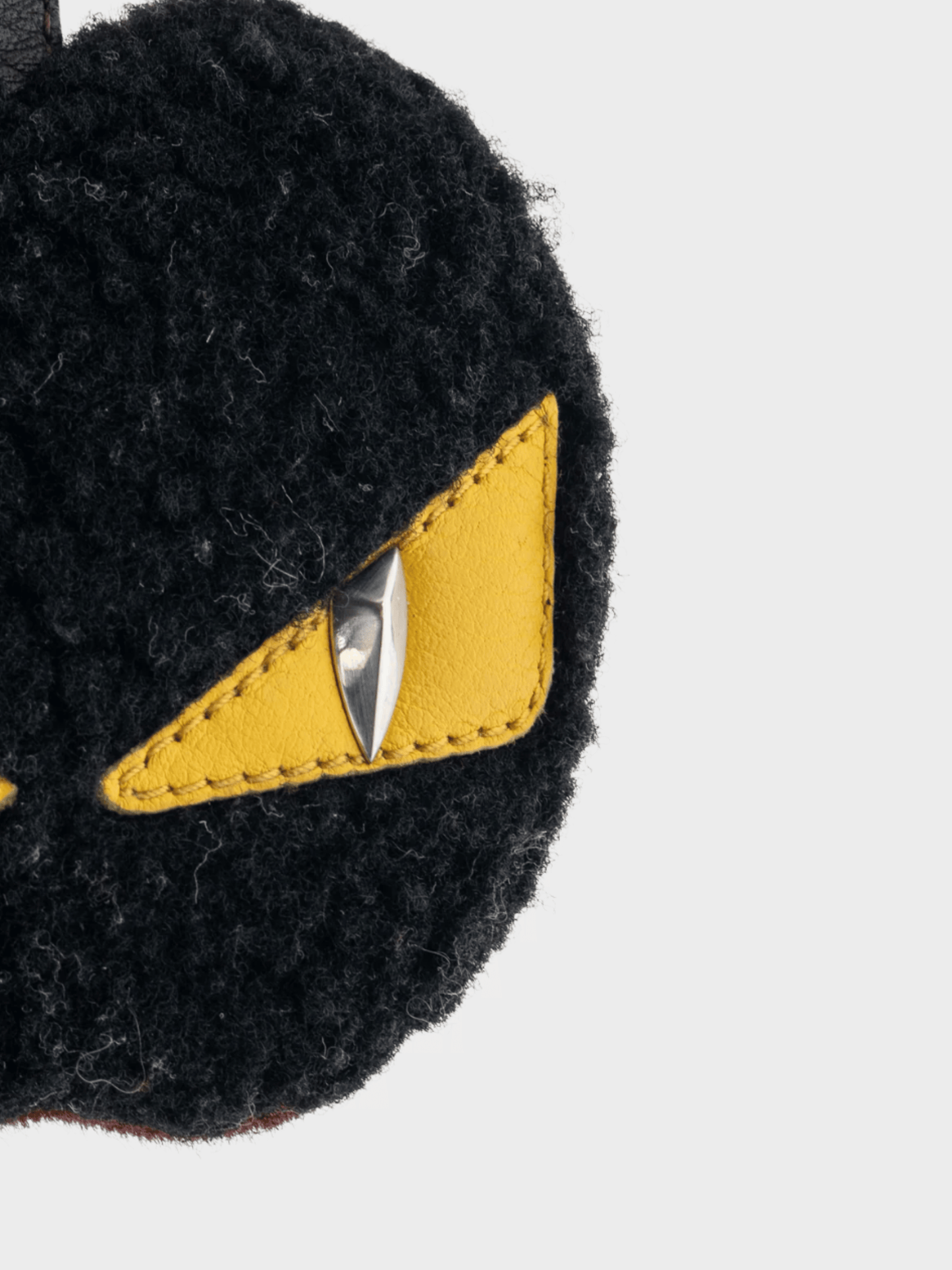 Fendi 2010s Black and Red Monster Eyes Apple Keychain