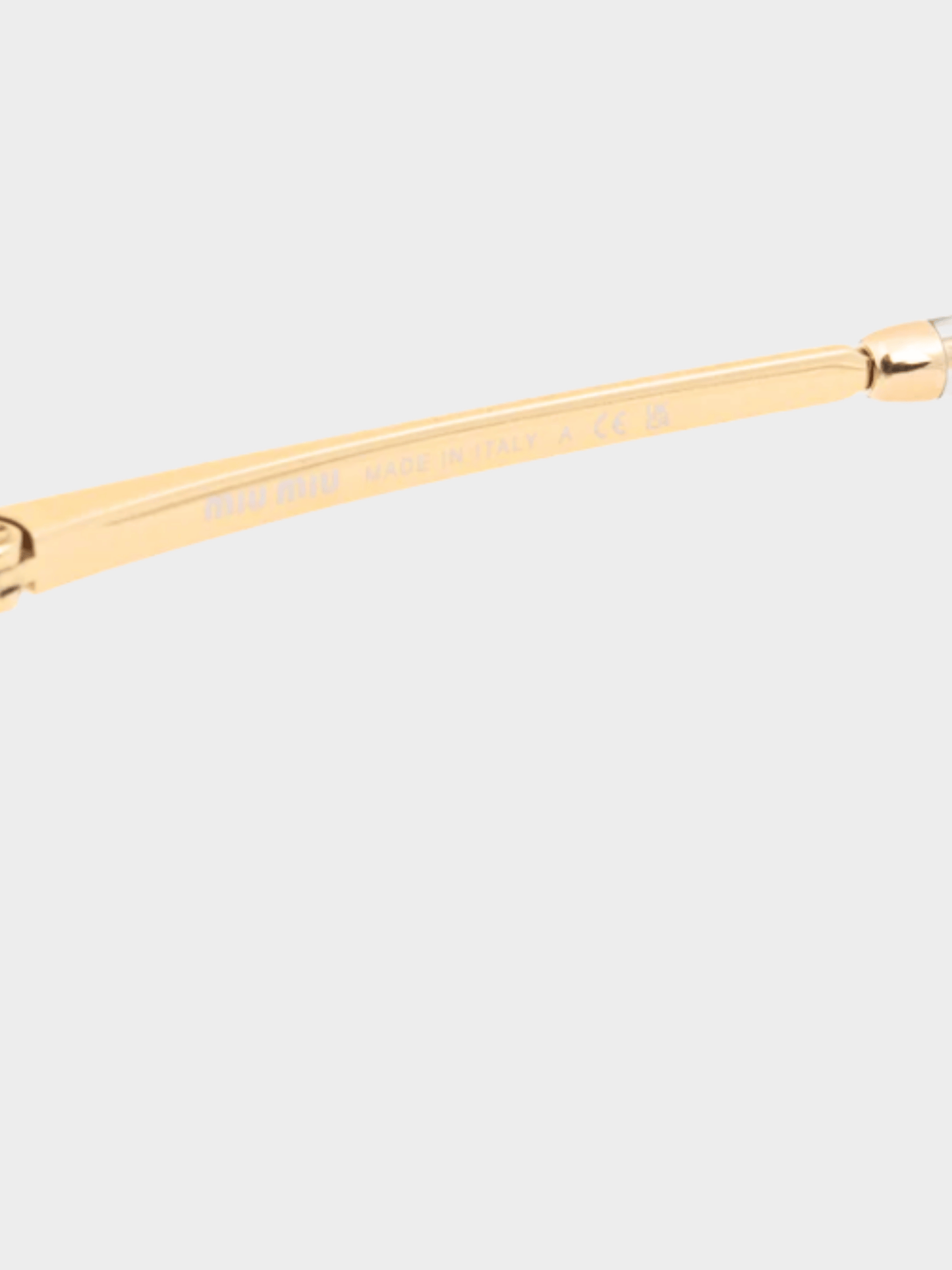 Miu Miu 2020s Aube Light Grey & Gold-Tone Sunglasses