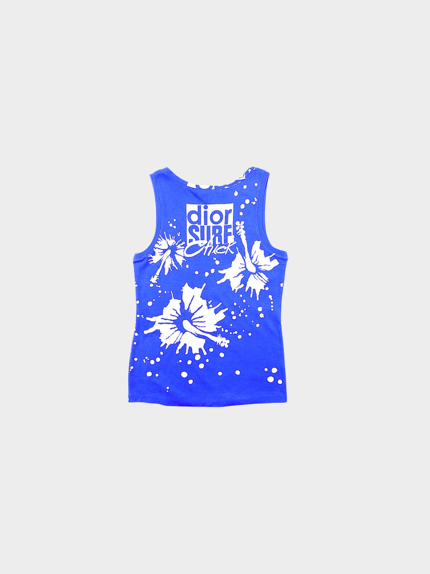 Christian Dior SS 2004 Blue Surf Print Tank Top