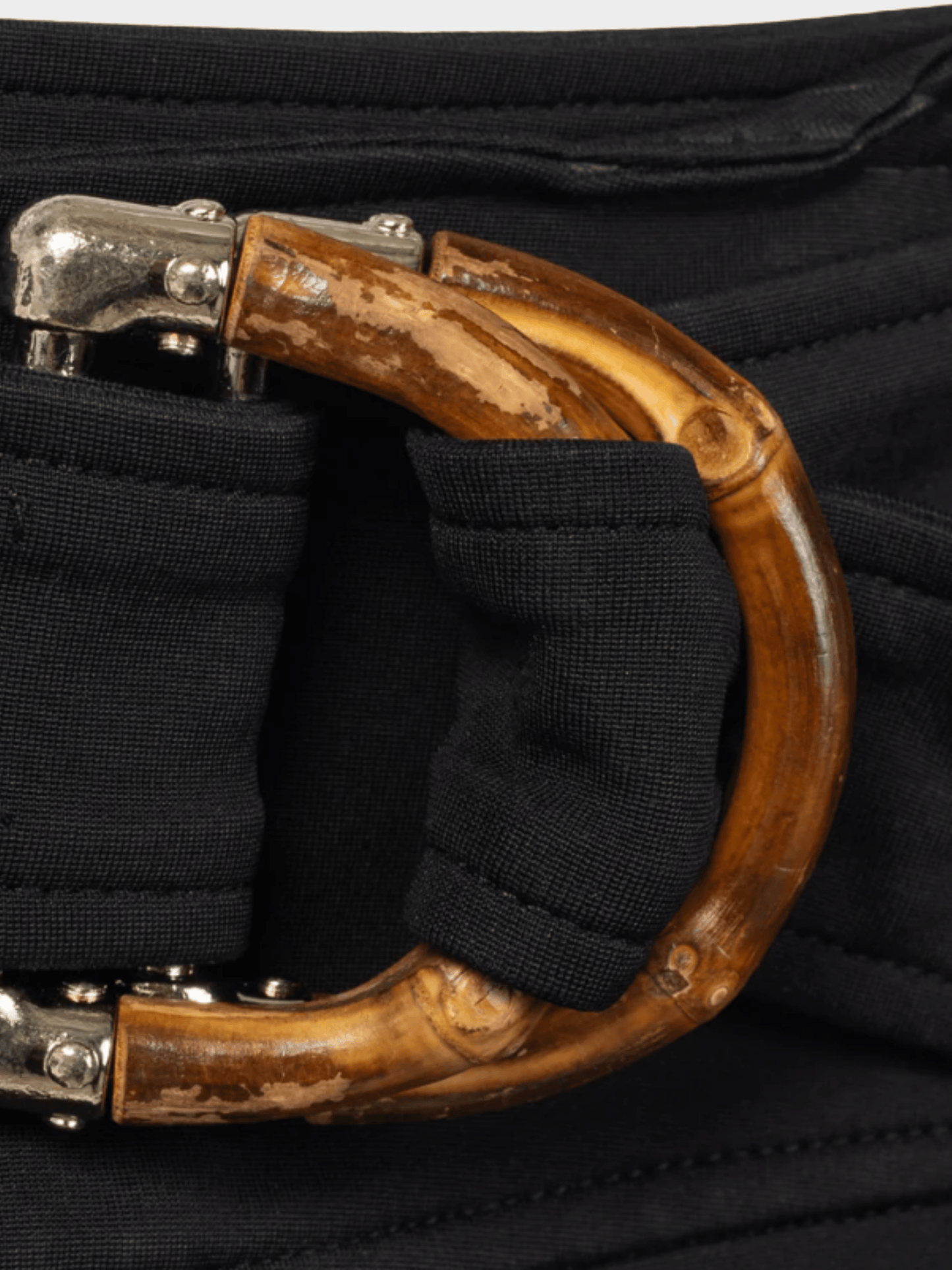 Gucci 2006 Black Jersey Bamboo-Belt Pencil Skirt