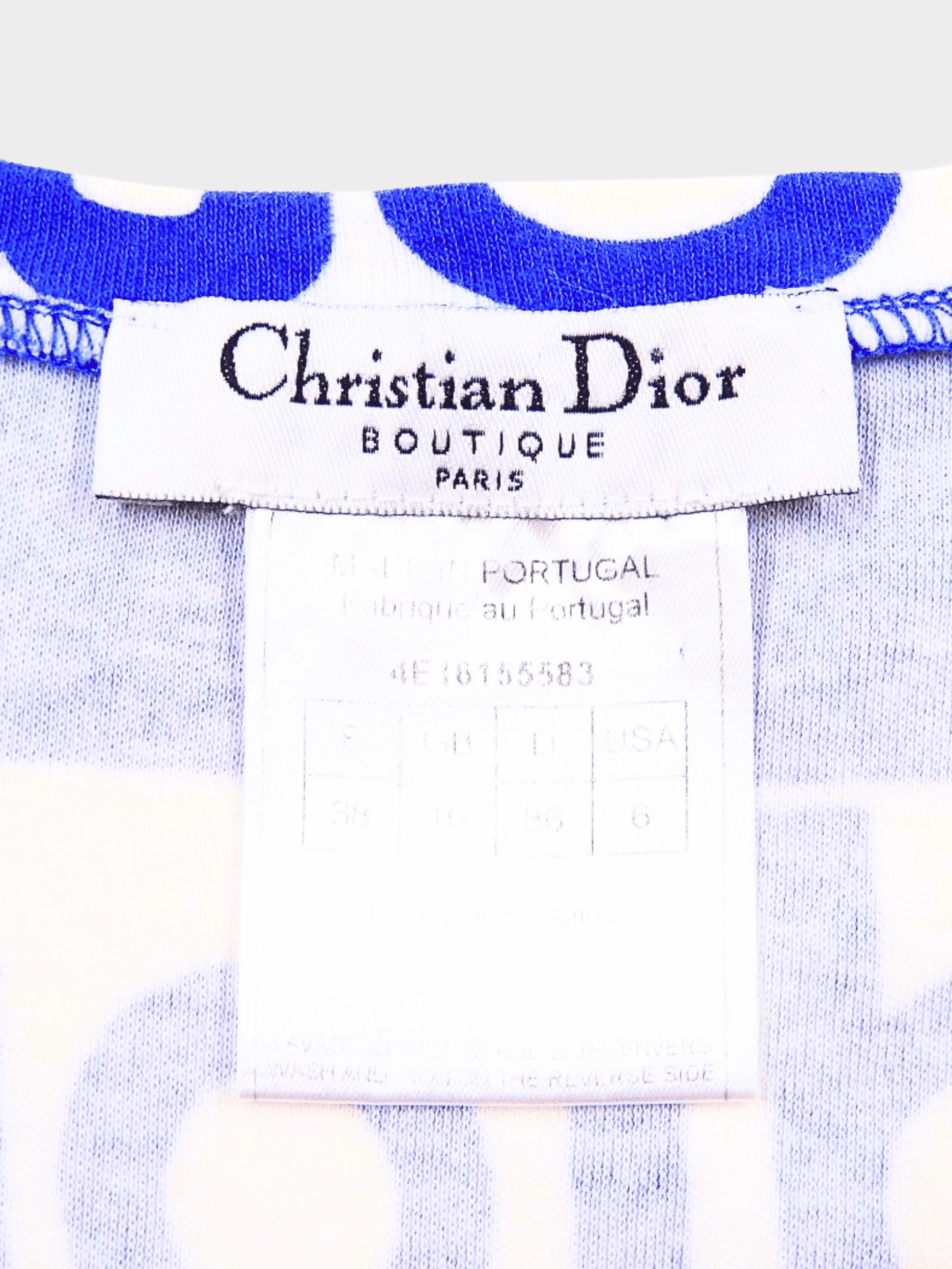 Christian Dior SS 2004 Blue Surf Print Tank Top