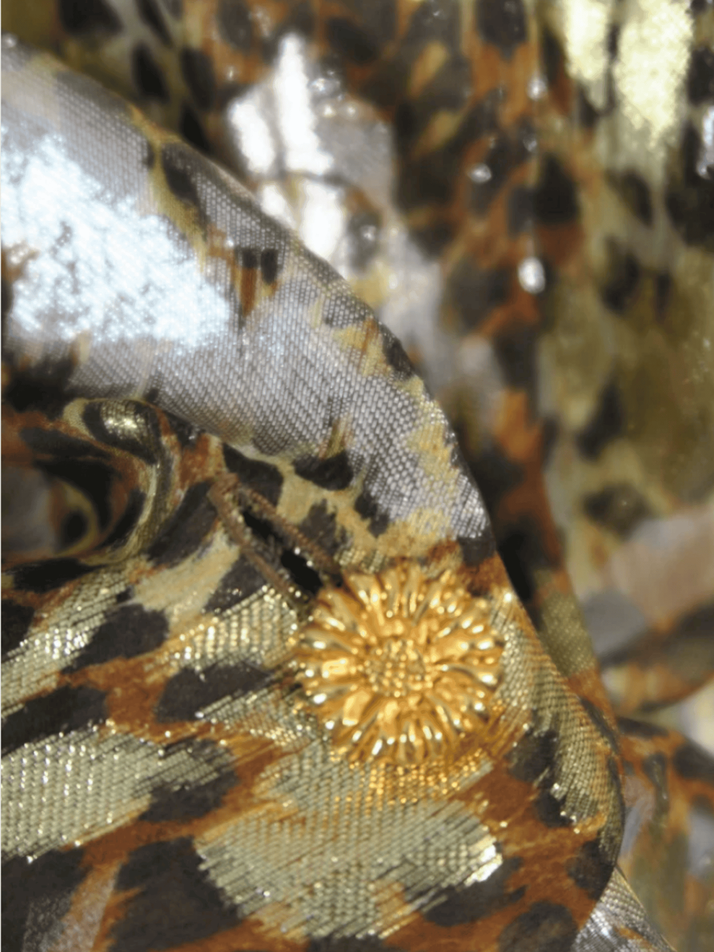 Yves Saint Laurent 2000s Brown Camo Leopard Print Top