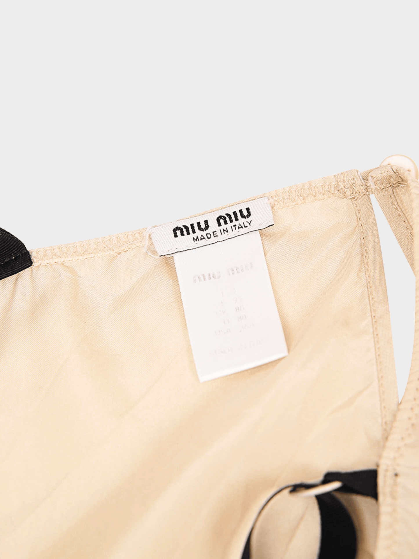 Miu Miu 2000s Silk Lingerie Beige Dress