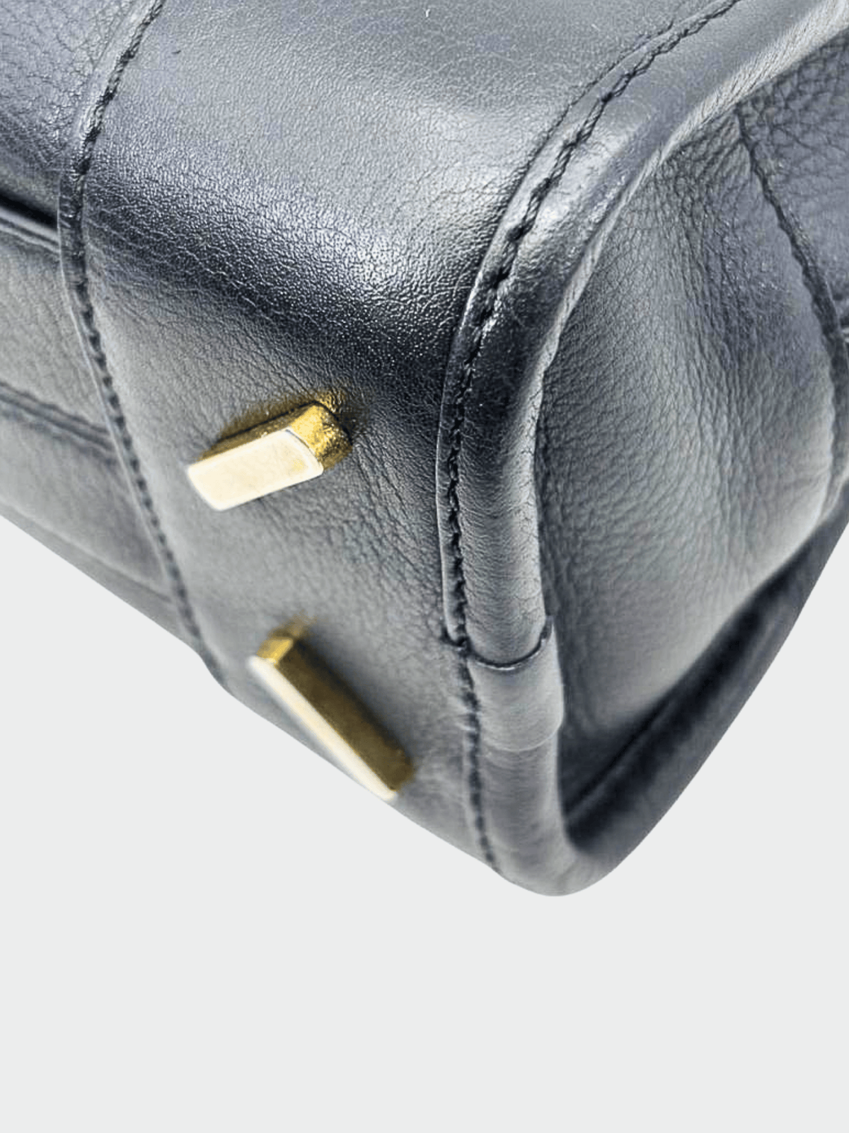 Loewe 2000s Navy Leather Amazona 28 Handbag