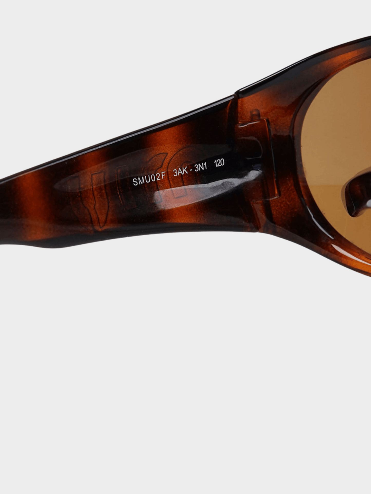 Miu Miu 2000s Brown Tortoiseshell Visor Sunglasses