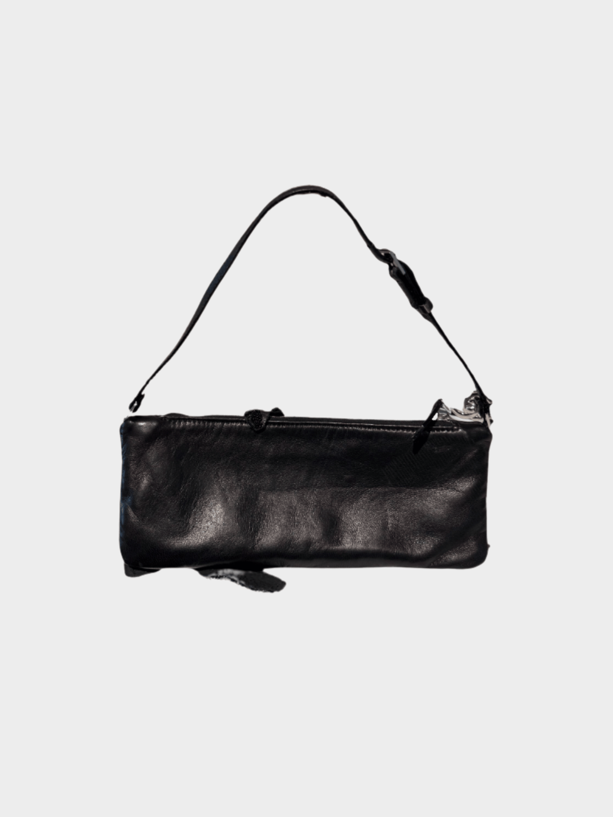 Valentino 2000s Black Beaded Floral Bag