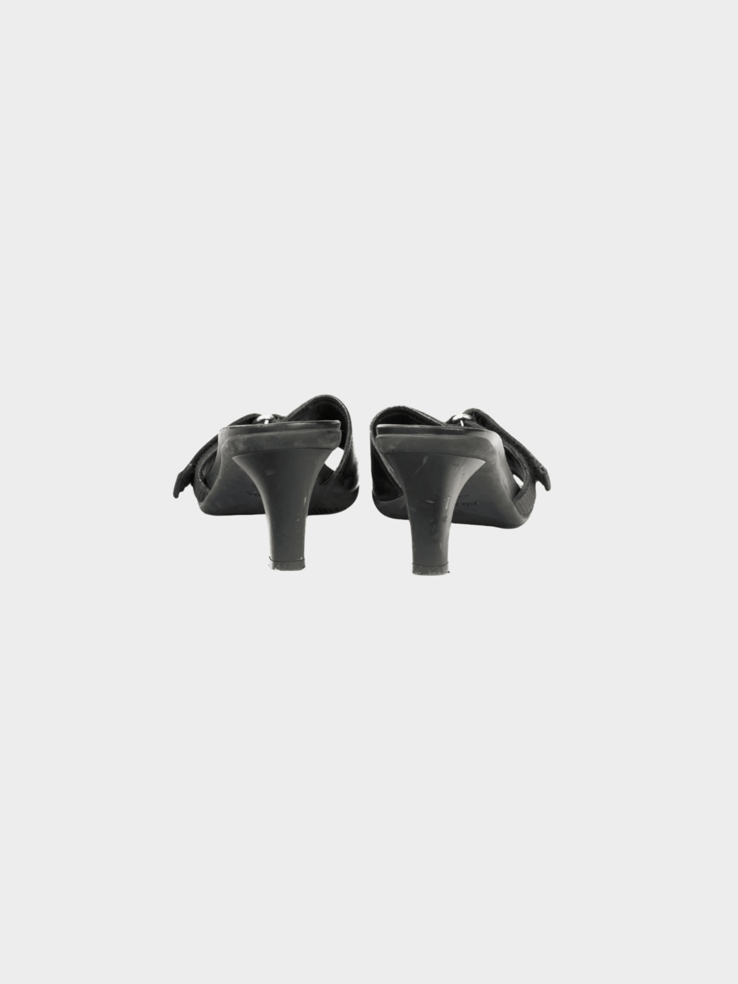 Prada 2000s Sport Black Leather Mule Sandals
