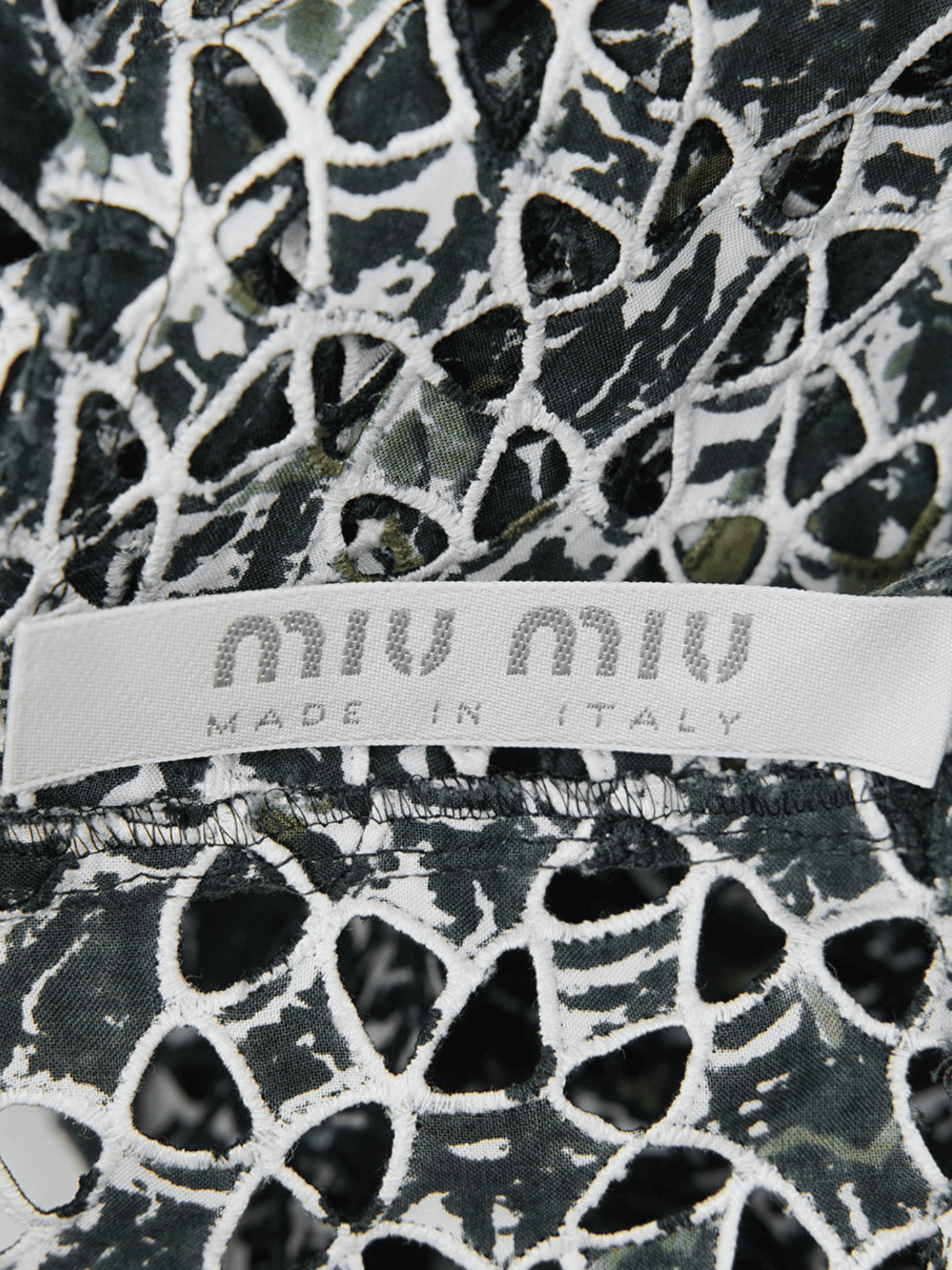 Miu Miu SS 2001 Runway Black Perforated Dress