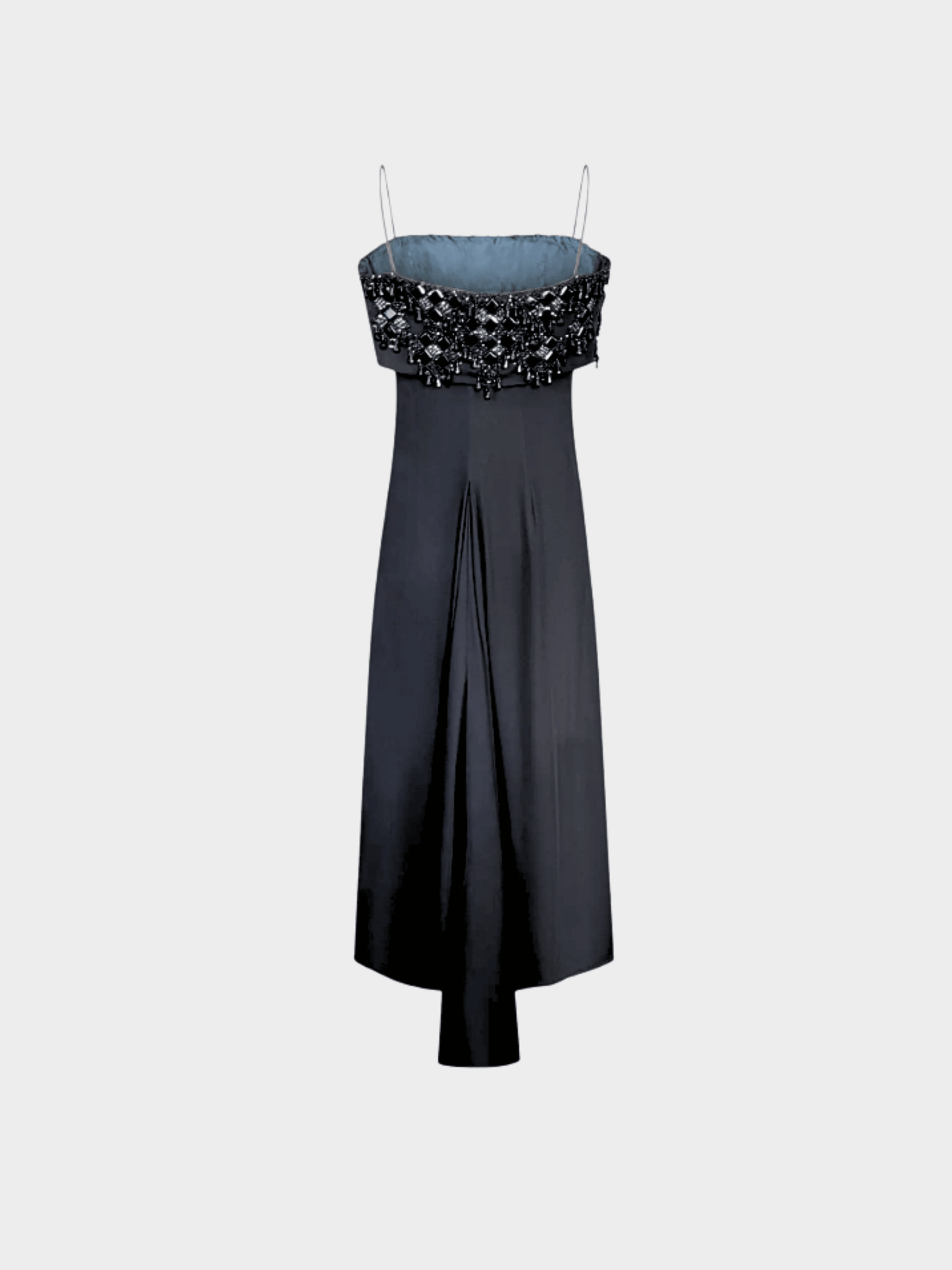 Valentino 2000s Black Square Neckline Evening Gown